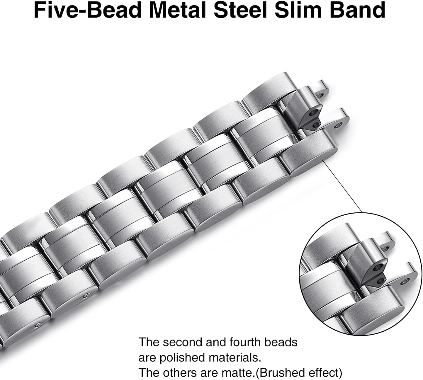 Bundle of the Silver and Rose Gold Metal Apple Watch Replacement Band