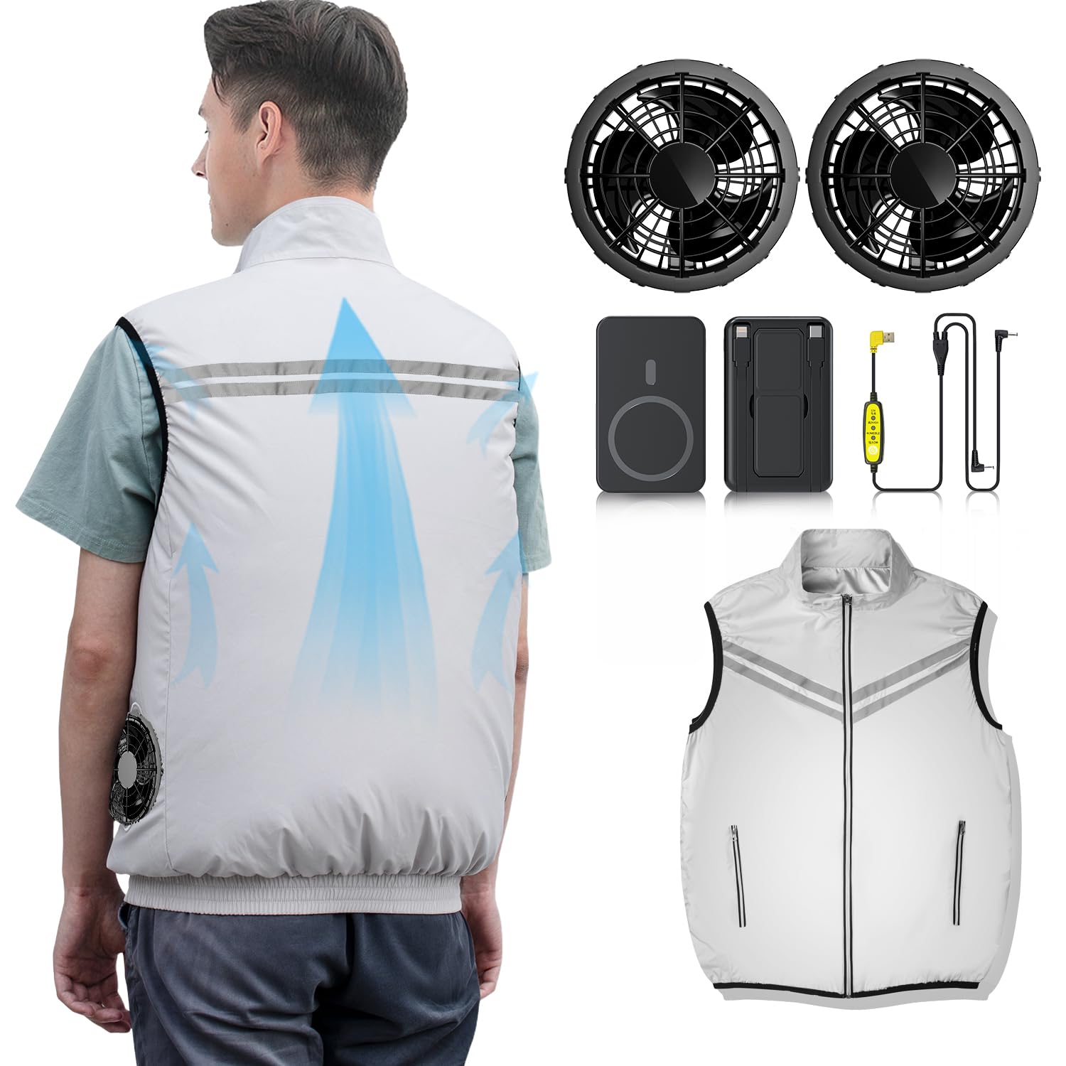 MOSILA Cooling Vest with 30000mAh Power Bank