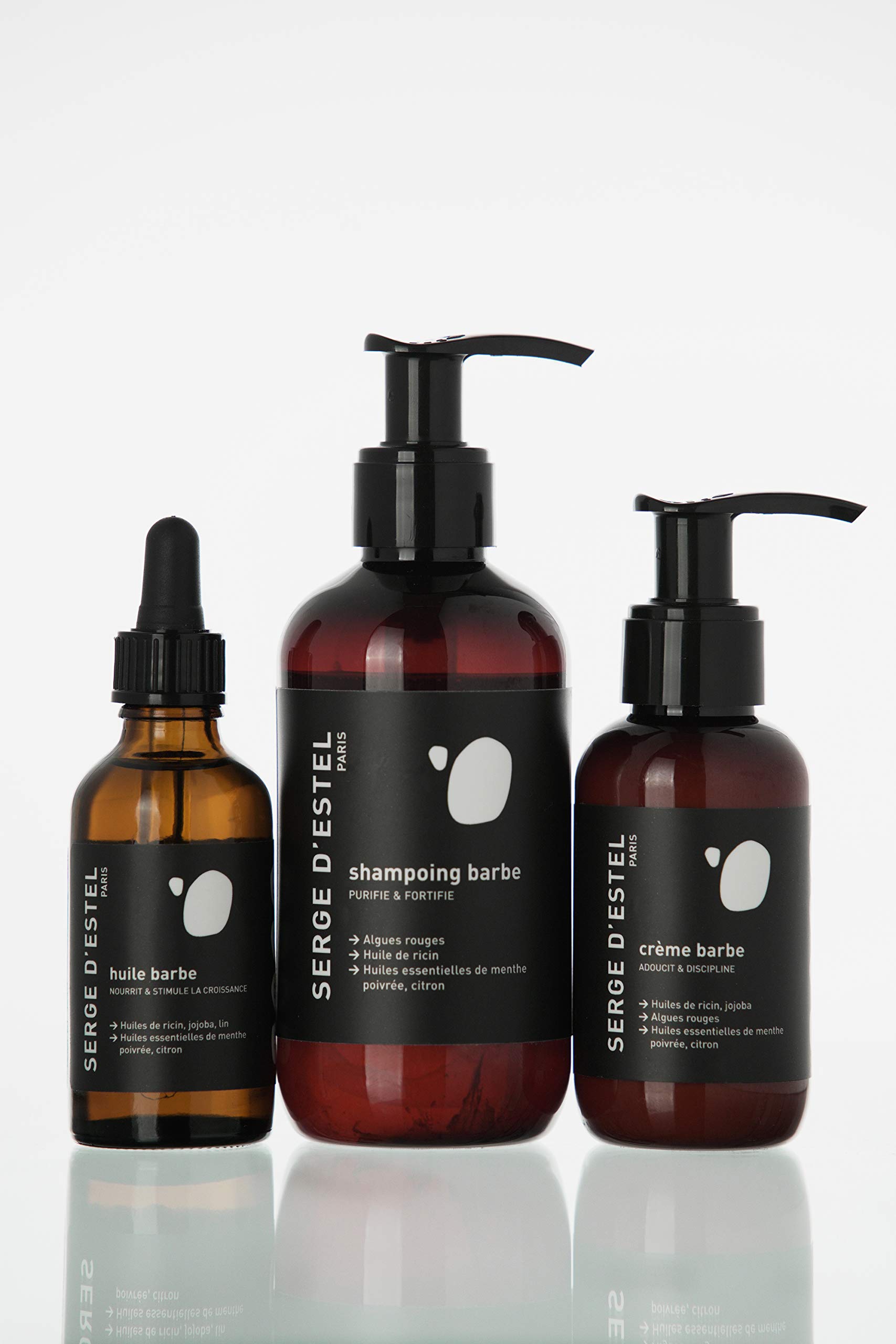 SERGE D'ESTEL PARIS Routine Beard Care 350 Ml The Ideal Care for Purifying Softening and Boosting Beard Growth