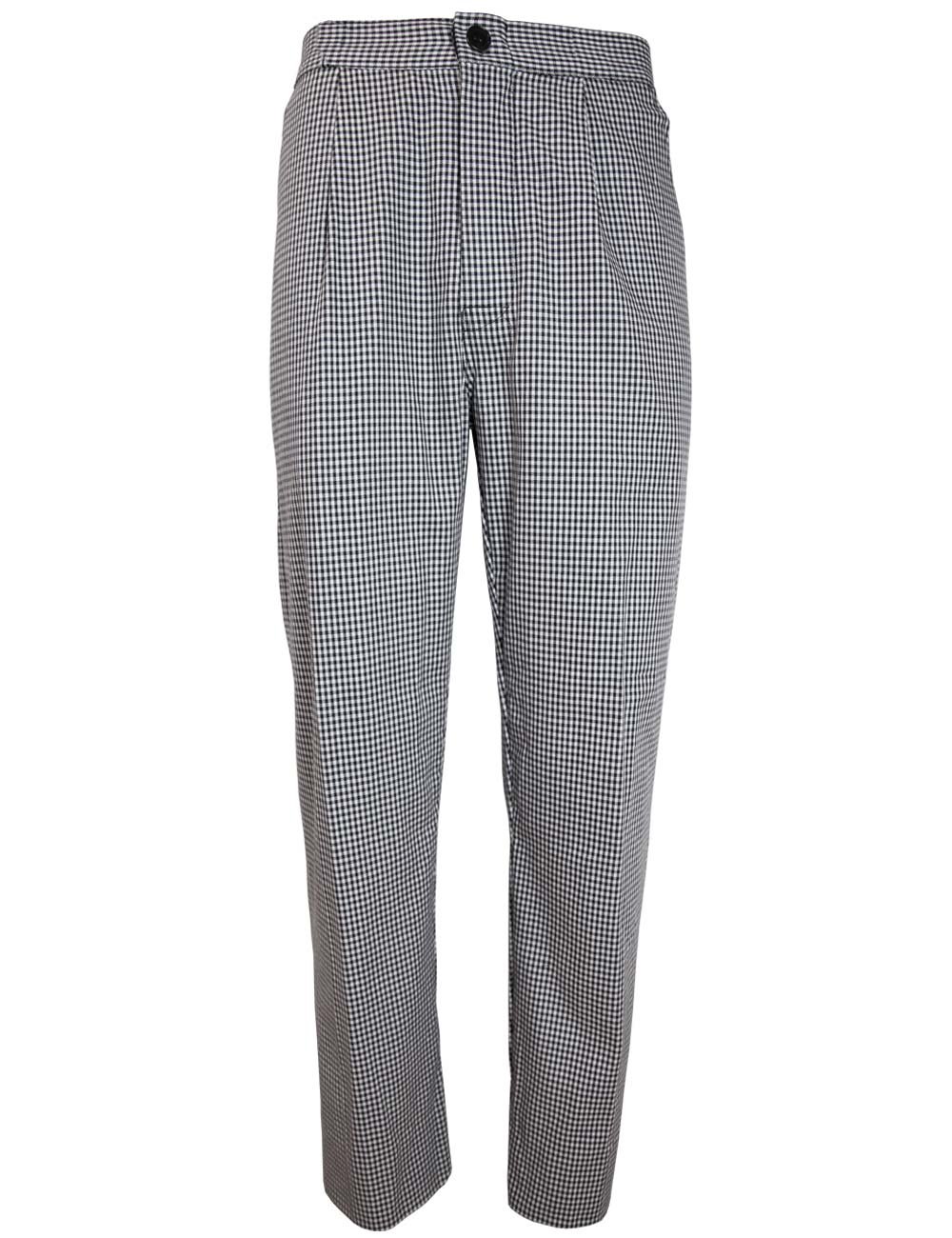 Generico Tirso, Uomo, Chef, Cotone, Pantalone Cuoco, Pied de Poule Bianco/Nero