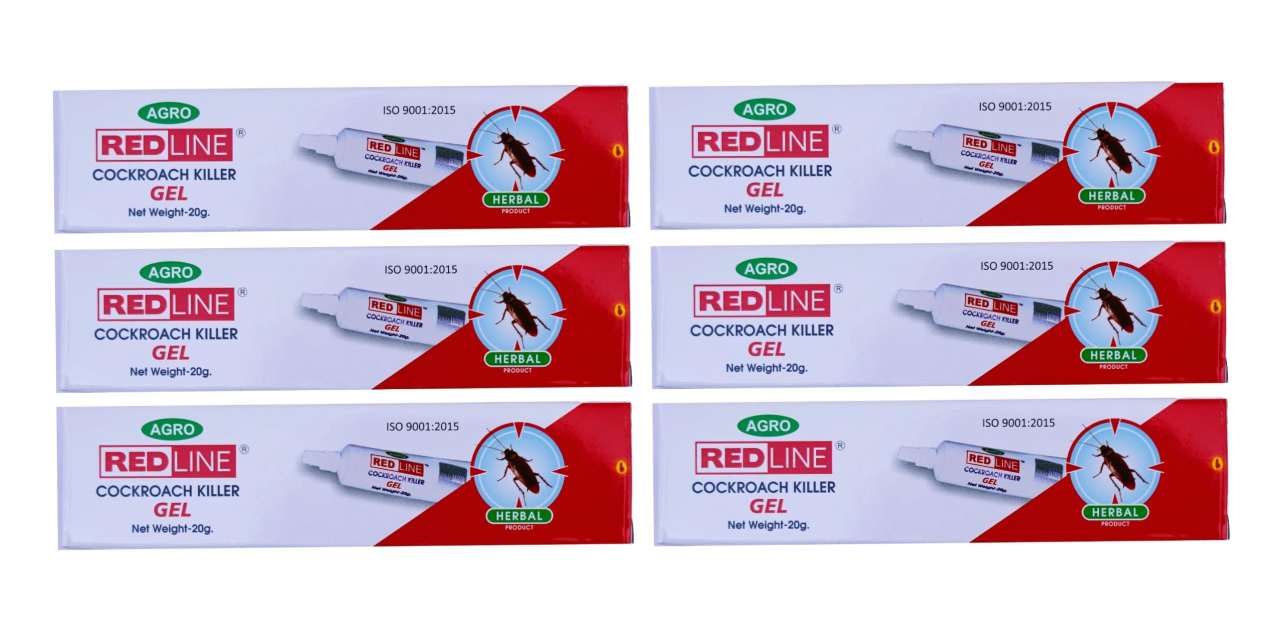Red line Cockroach Killer/Repellent Gel, Net Weight 20g, Pack of 6-image-4