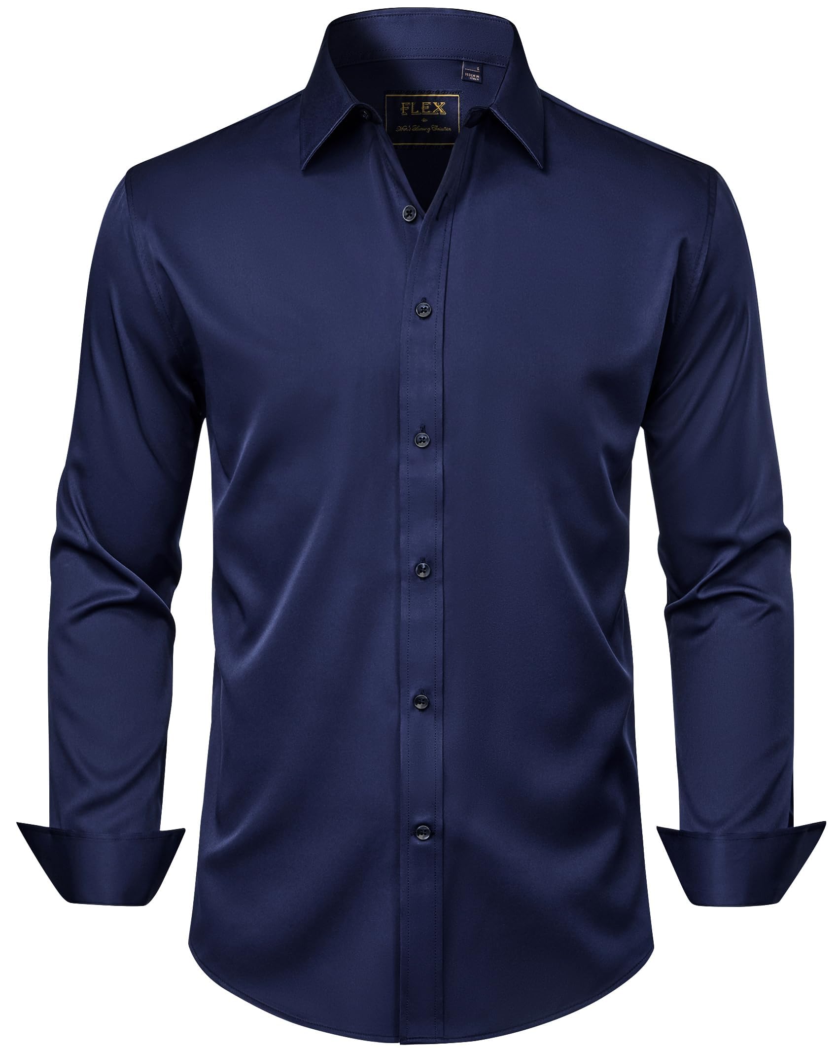 J.VER Hemd Männer Bügelfrei Freizeit Regular Fit Business Faltenfrei Formales Anzug Hemden,Dunkelblau,3XL