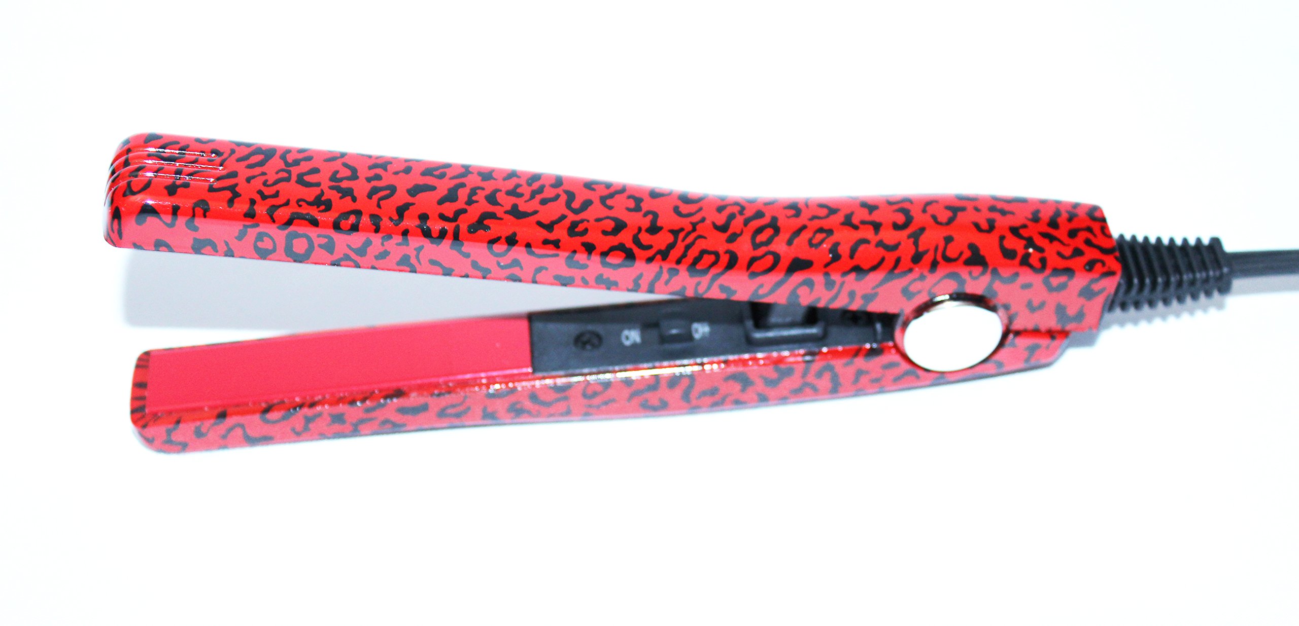 Red cheetah hair straightener CHEETAH RED MOSITO Ceramic Hair Straightening Flat Iron Nano  main image 4