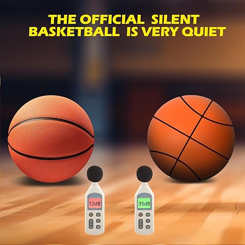 Miniatura 5 de Baloncesto silencioso de 29.5 pulgadas, tamaño 7, pelota silenciosa de alta densidad de espuma suave, sin ruido, pelota silenciosa para diversas