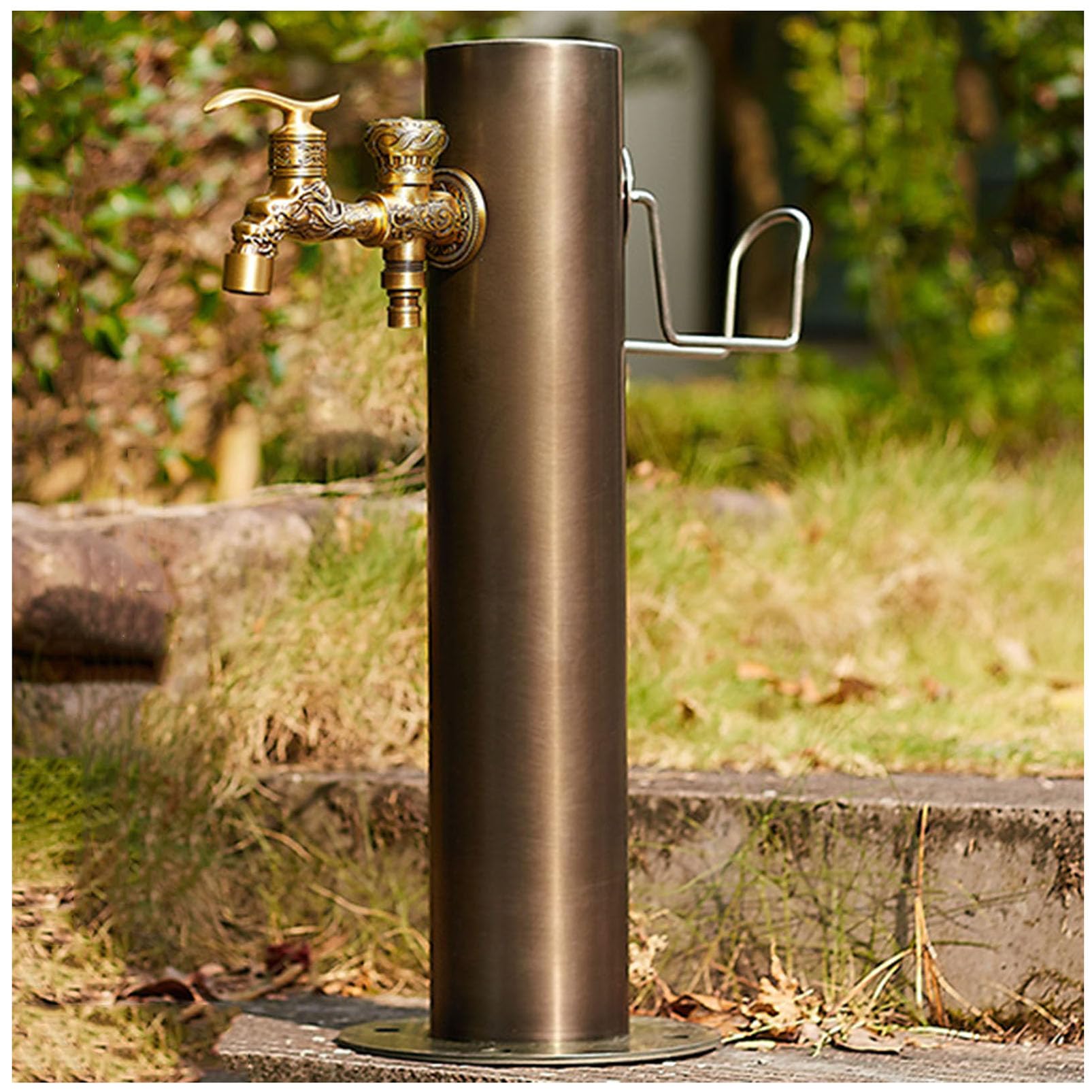XDLEDMKIZ Water Spigot,Faucet Water Column,Freestanding Outdoor Faucet Water Column, Garden Watering Fountain Hydrant, Freeze-Proof Spigot, Landscape