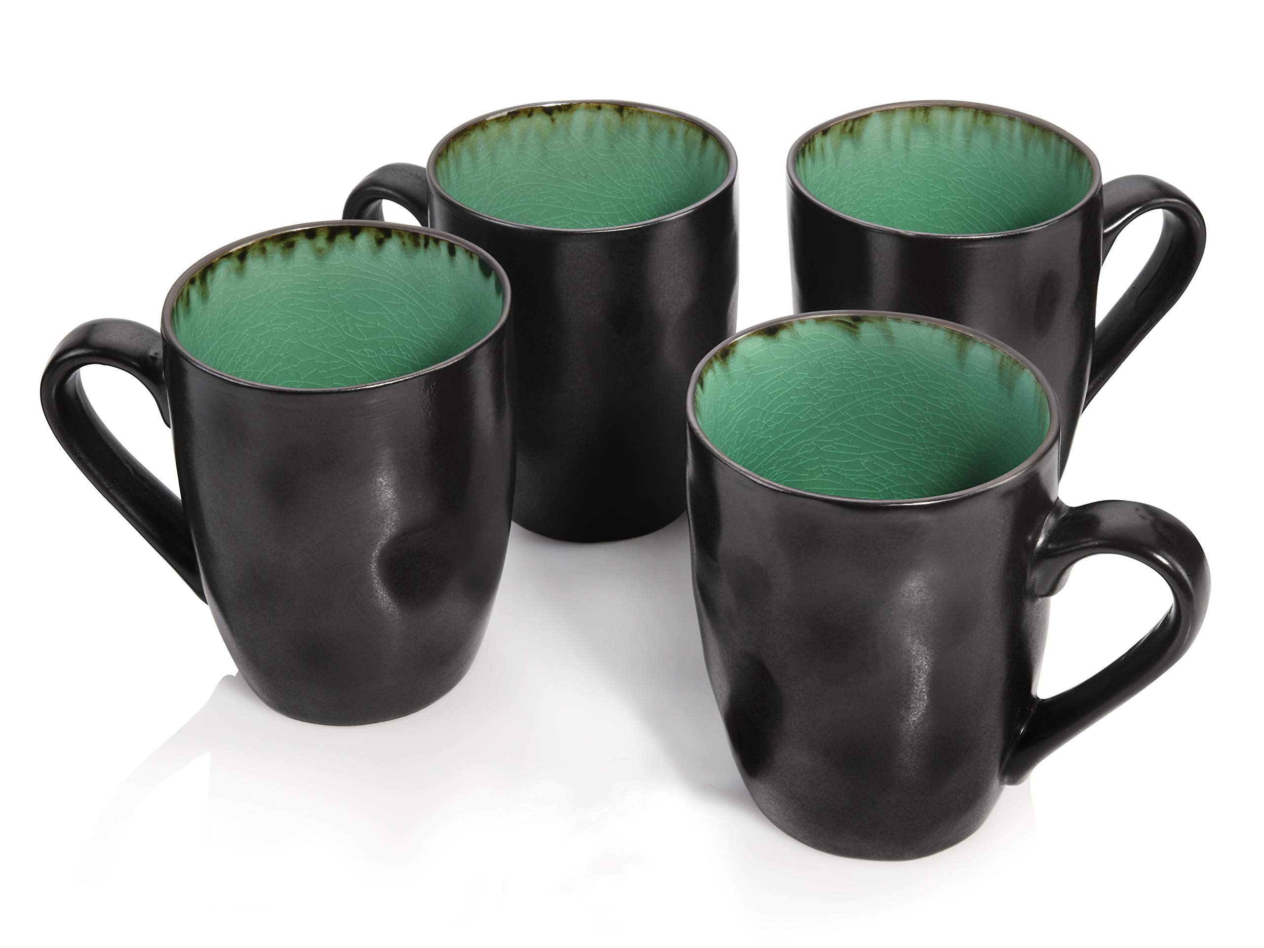 Sänger | Kaffeebecher Set Palm Beach aus Steingut, 4-teiliges Kaffeebecher Set, Modernes & Einzigartiges Design 300ml | PREMIUM COLLECTION