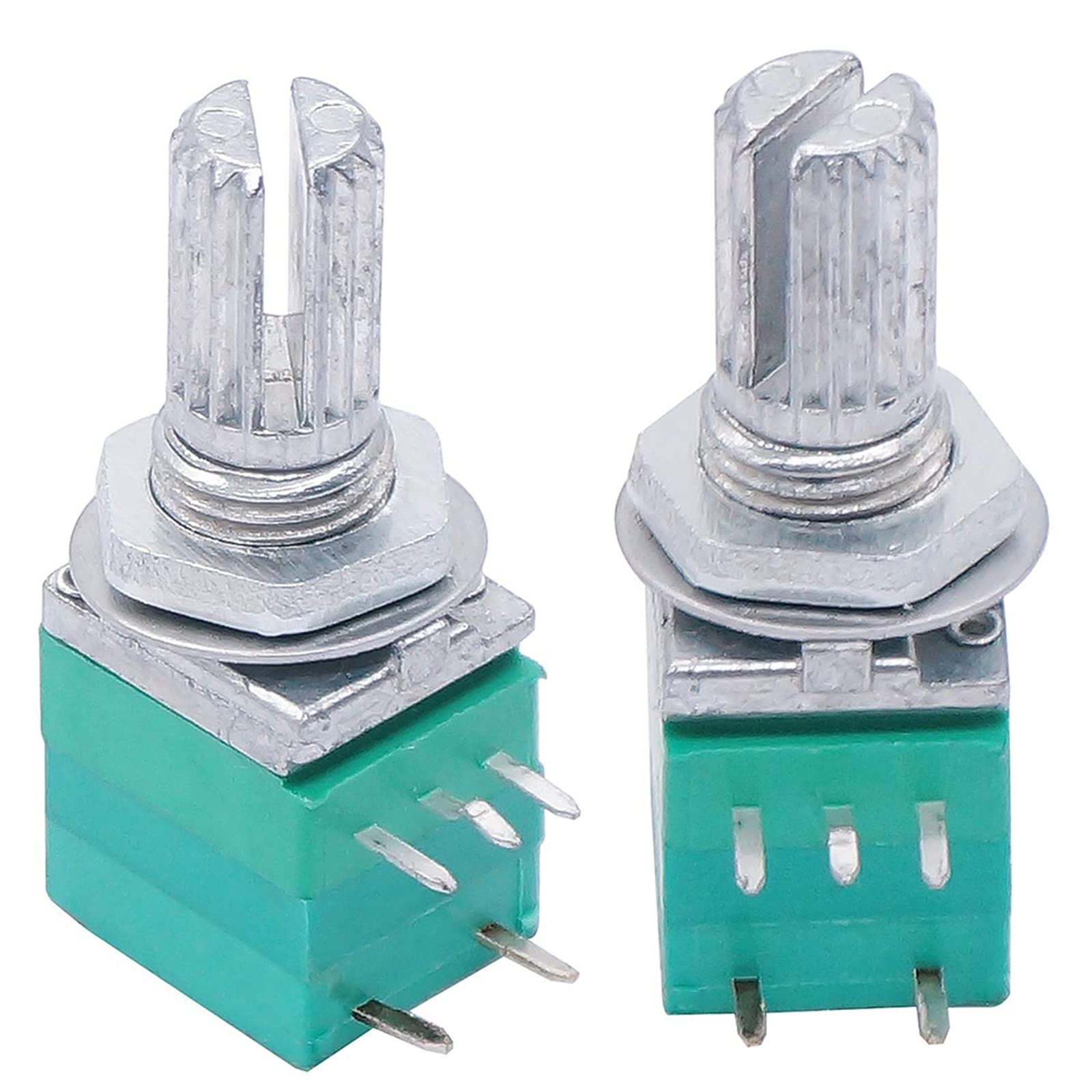 Accesorios de Bricolaje 5 uds RK097G RK097 potenciómetro Doble B1K 5K 10K 20K 50K 100K 500K 5 Pines 15mm Interruptor de Eje Amplificador de Audio potenciómetro de Sellado (Size : 1K Ohm)