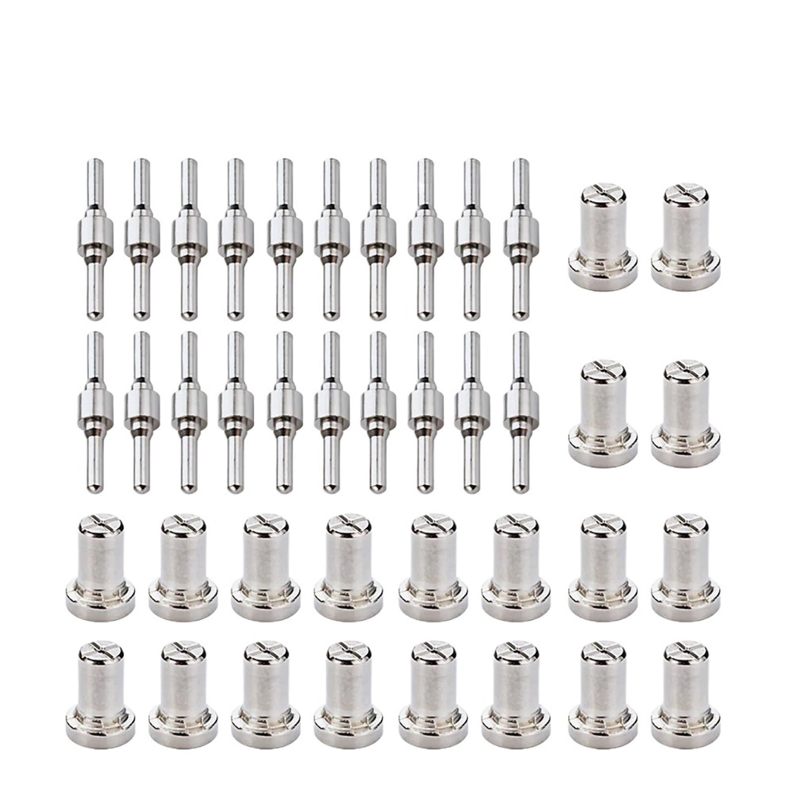 Maryear 40Pcs Plasma Cutter Consumable Pt31 Plasma Cutting Torch Consumable Extended Long Cutter Kit 40A Tip Electrode Nozzle