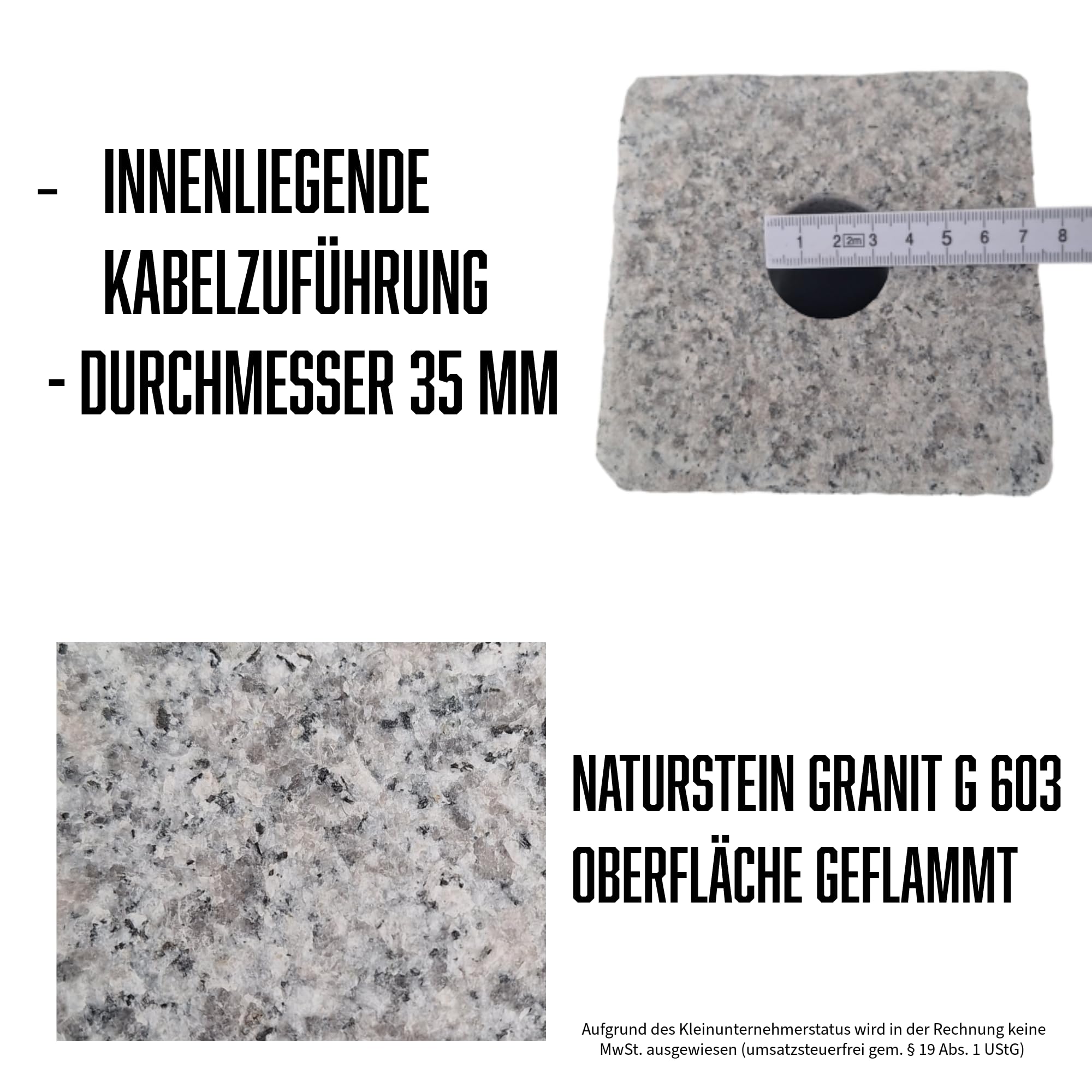 Doppelsteckdose Granit Naturstein G603 50x 12 x 12 cm Granitsteckdose Gartensteckdose Außensteckdose Natursteinsteckdose Doppelsteckdose Granitpalisade Steckdosensäule Steinsteckdose