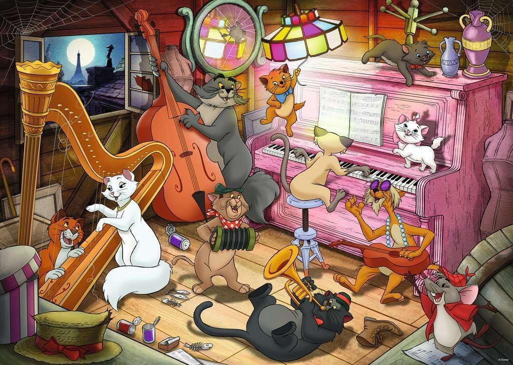 Ravensburger Disney Collector's Edition: The Aristocats 1000 Piece Jigsaw Puzzle for Adults - 12000753 - Handcrafted Tooling, Made in Germany, Every Piece Fits Together Perfectly