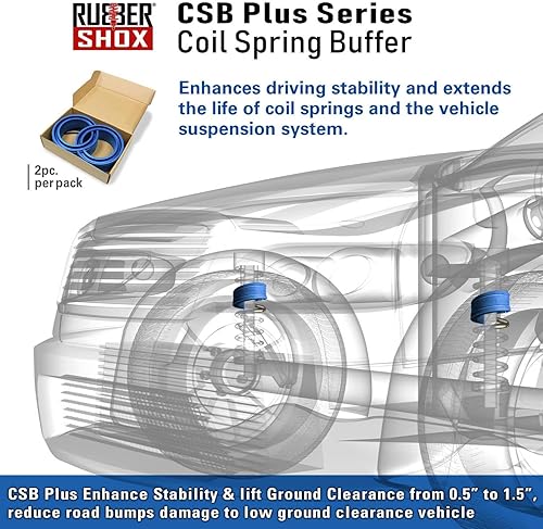 Miniatura 3 de EE UU RubberShox - Kit universal de amortiguador de resorte helicoidal y suspensión automotriz de la serie DuraTPE para mejorar el rendimiento y la