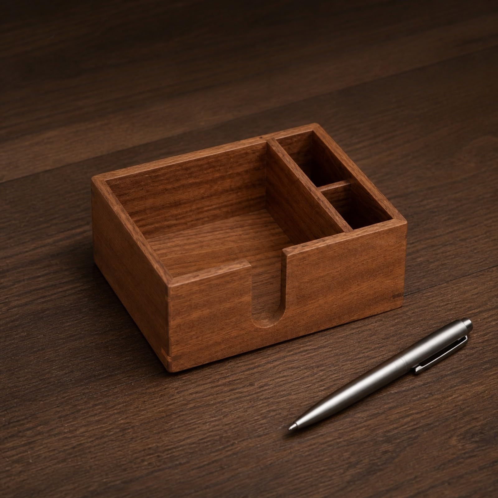 Organizador con Compartimentos Morno Compacto, Servilletero con Divisiones, Multifunción, Organizador, para Comedor, Oficina, Baño, Negro