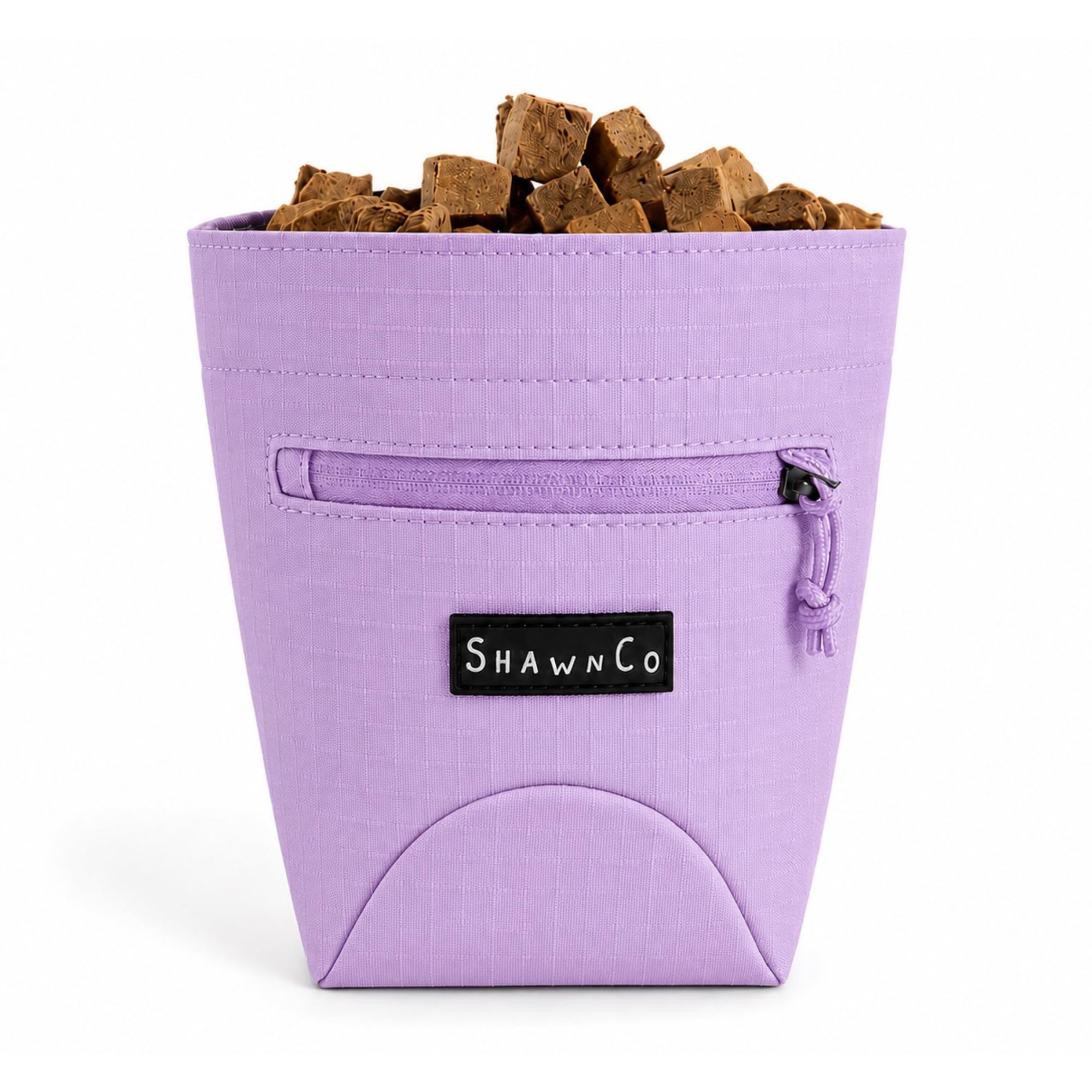 Sac à friandises pour chien SHAWNCO pochette balade mains libres lilas glacial