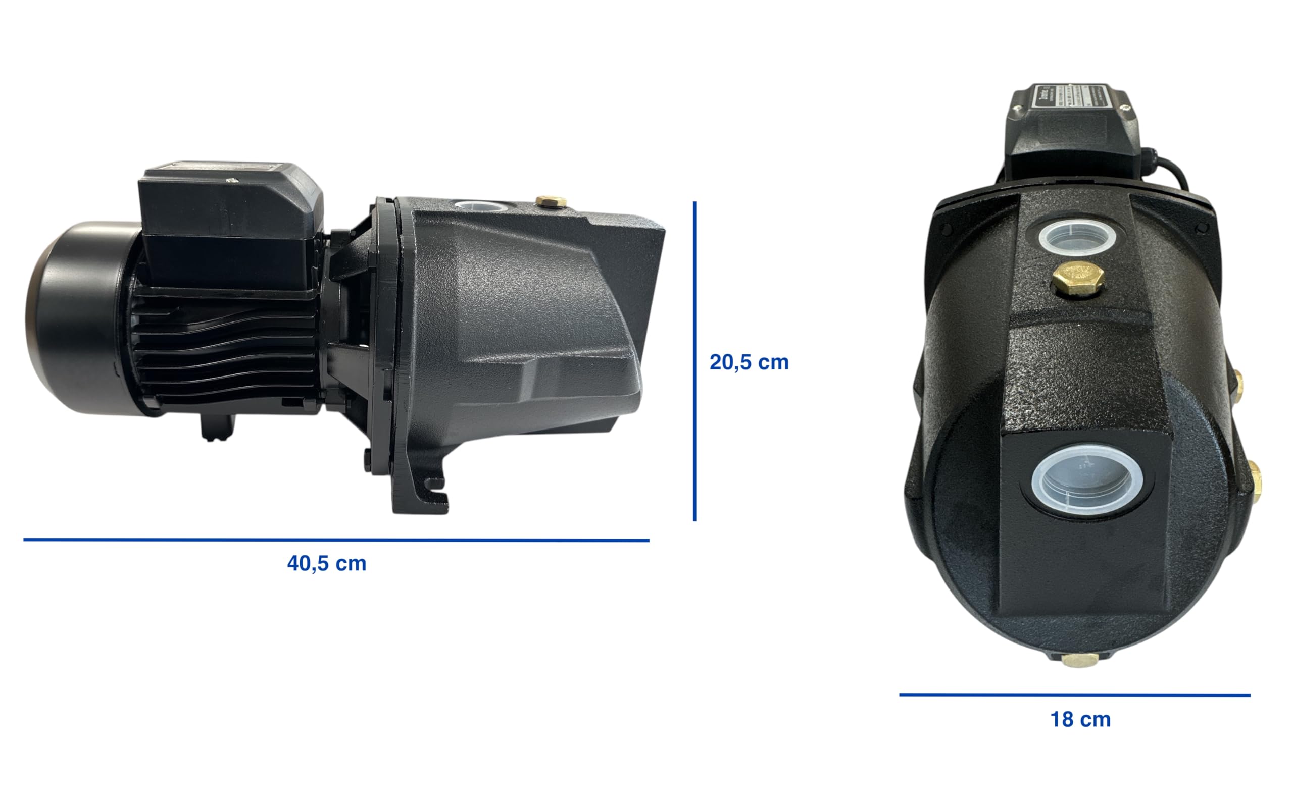 eacommerce - Elettropompa Autoadescante | Corpo in Ghisa per Autoclave e Irrigazione Giardini | Girante Ottone Silenziosa | Ideale per Pozzi e Serbatoi, Potenza 0,55 Kw - 550W