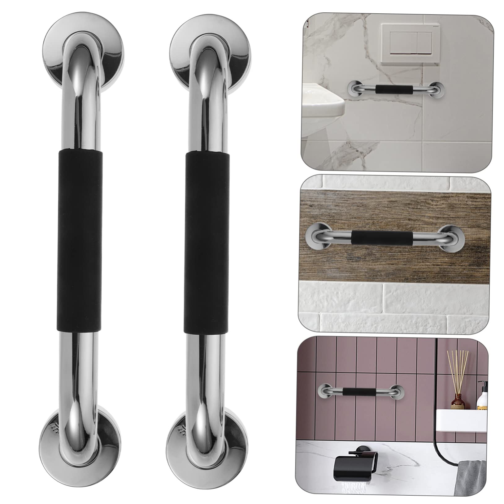 2 Piezas Asideros de Baño Antideslizantes para Personas Mayores de Unidades de Inoxidable y Barras de Seguridad para Ducha y Baño Soporte Práctico y Duradero para Ancianos y