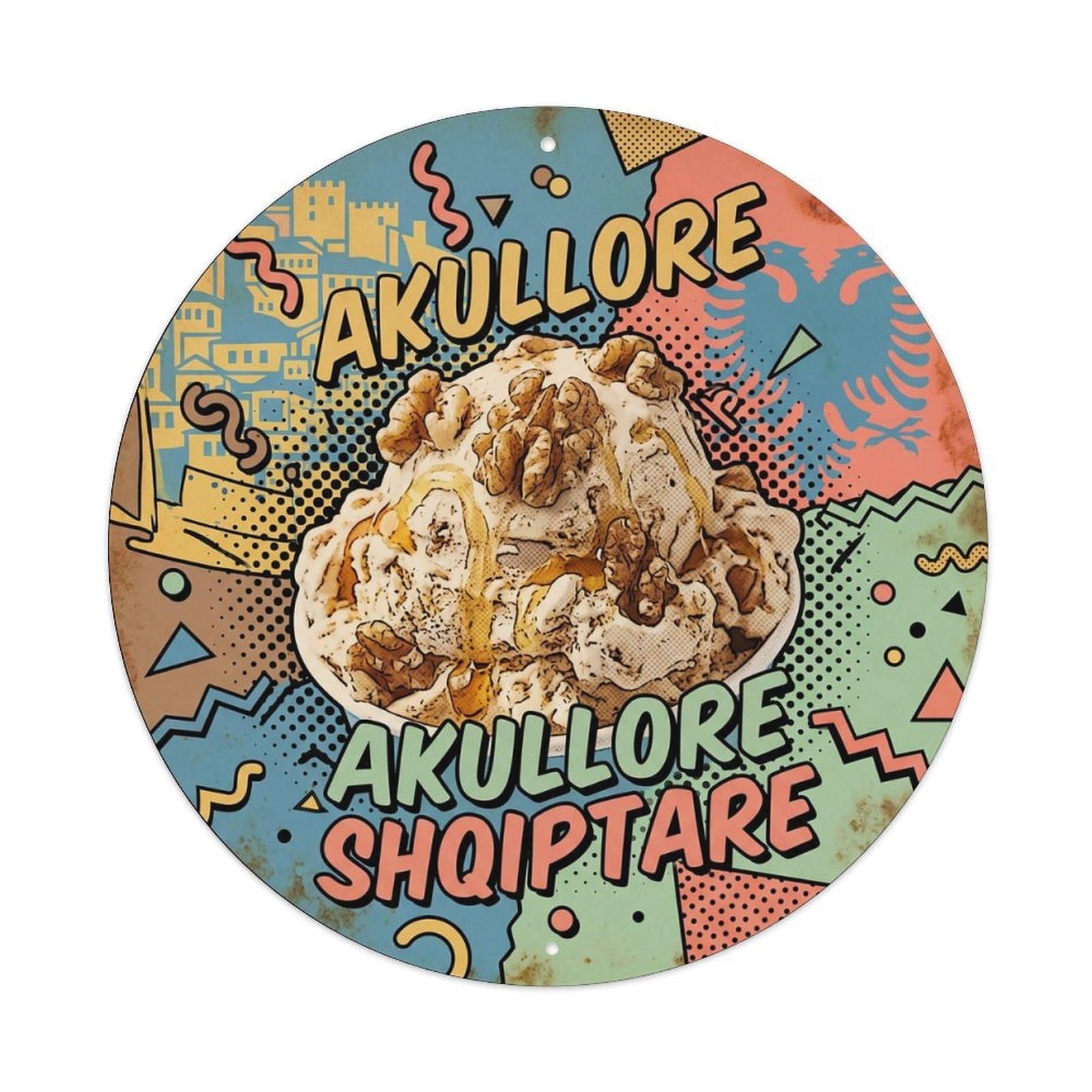 Albanian Gelato Ice Cream Cuisine Culture Metal Tin Sign