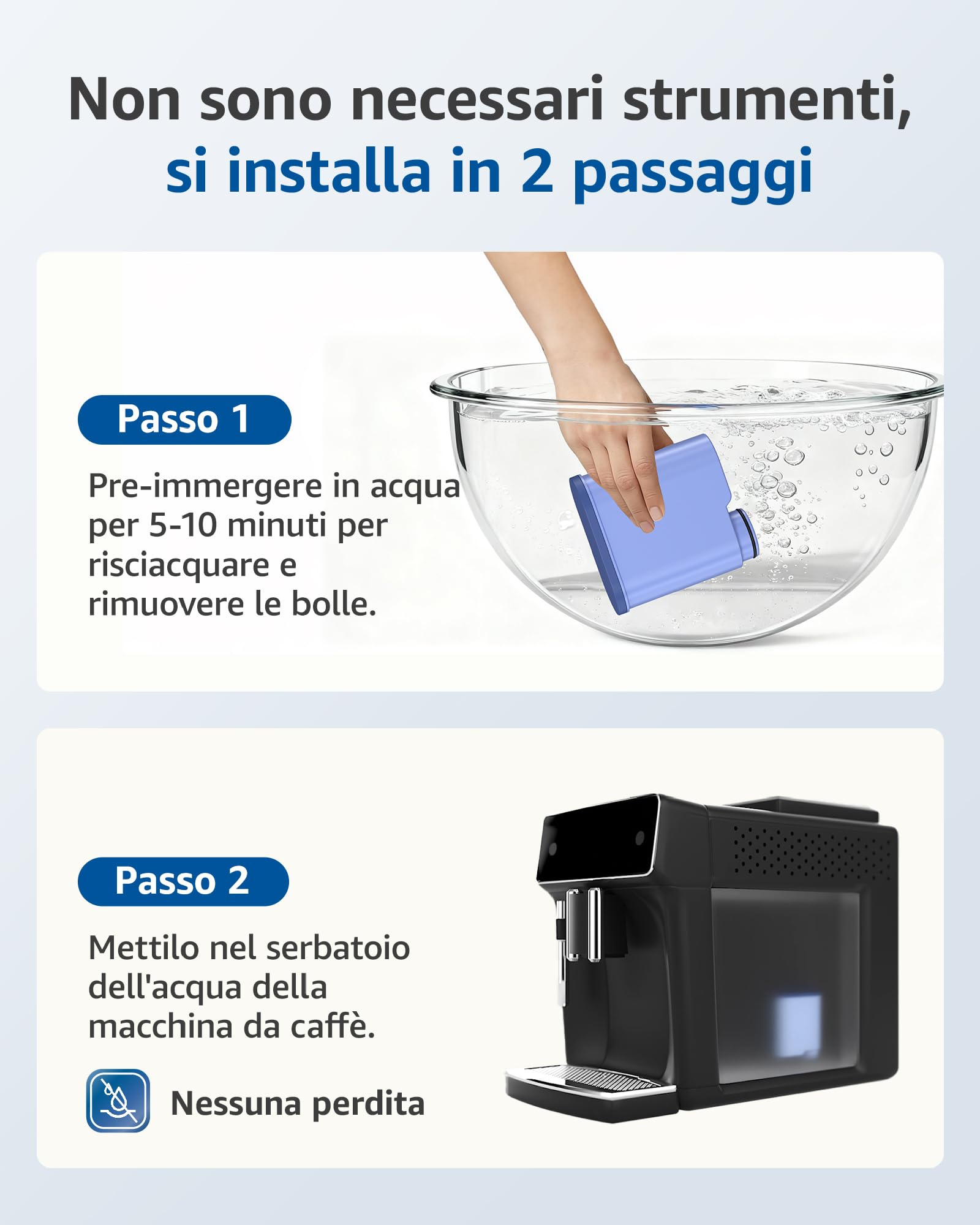 Maxblue Filtro acqua di ricambio compatibile con Philips AquaClean CA6903/10 CA6903/22 CA6903, riduce il contenuto di calcare in acqua, certificato TÜV SÜD, riduce PFAS, PFOA/PFOS (4)