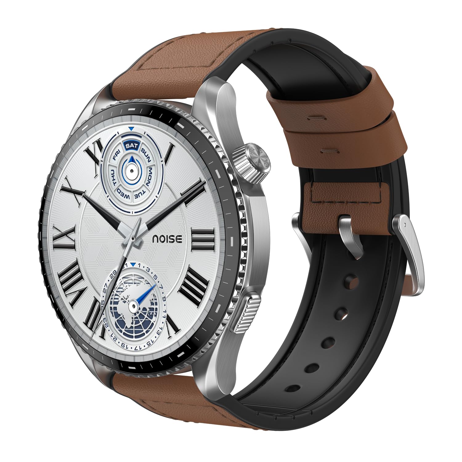 Noise Halo 3 Smart Watch for Man with 1.43” AMOLED Display, 1000NITS Brightness, Premium Metal Design, Powered by AI Pro, AI Transcription, Morning Briefs, 7-Day Battery(Vintage Brown)-picture-22