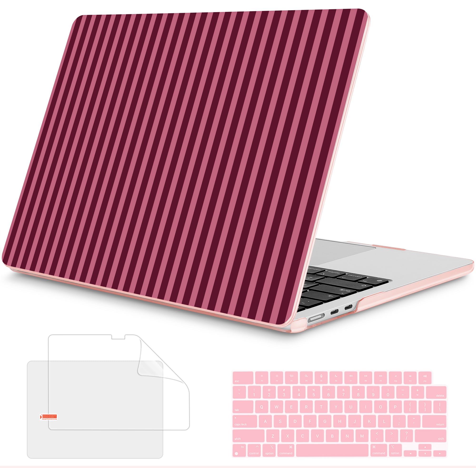 Mektron for 2026 MacBook Air 13-inch M5 Laptop Case A3449 with 13.6-inch Liquid Retina Display Fits 2025 A3240 M4 2024 A3113 M3 2023 A2681 M2 Printed Shell for MacBook Air 13.6", Striped MK028