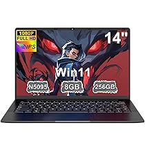 Pc Portatile 14 Pollici Win11 Notebook Celeron N5095 Upto 2,9 GHz Laptop 8GB RAM 256GB SSD TF 1TB LPDDR4 5G WiFi 1920*1080 FHD USB 3.0 Portatile QWERTY Tastiera Film Italiana – Nero Corpo in Metallo