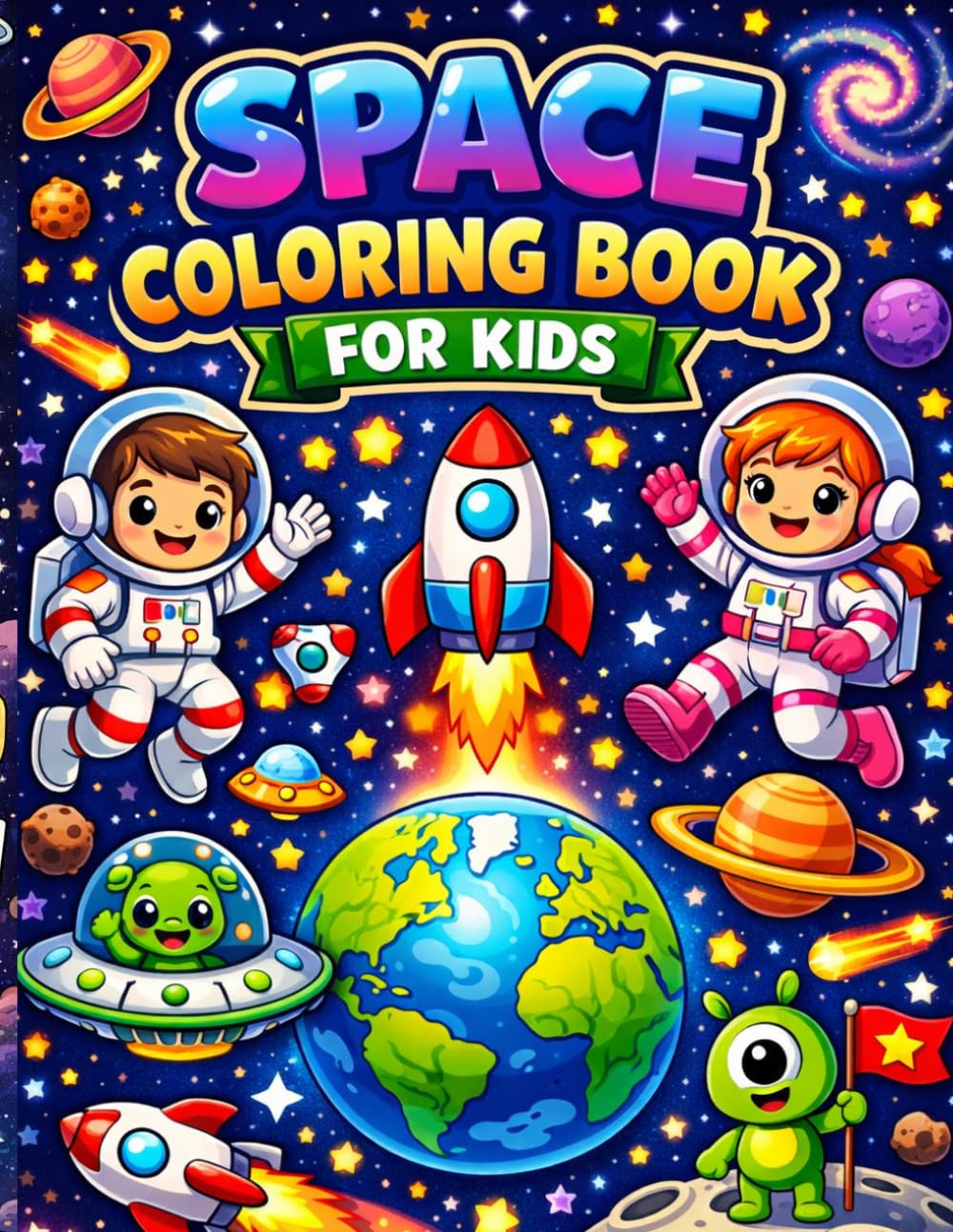 Space Coloring Book for Kids: Fun Astronauts, Rockets, Planets, Aliens and Solar System Adventures | Outer Space Coloring Activity Book for Boys and Girls (Super Interesting Facts For Smart Kids)
