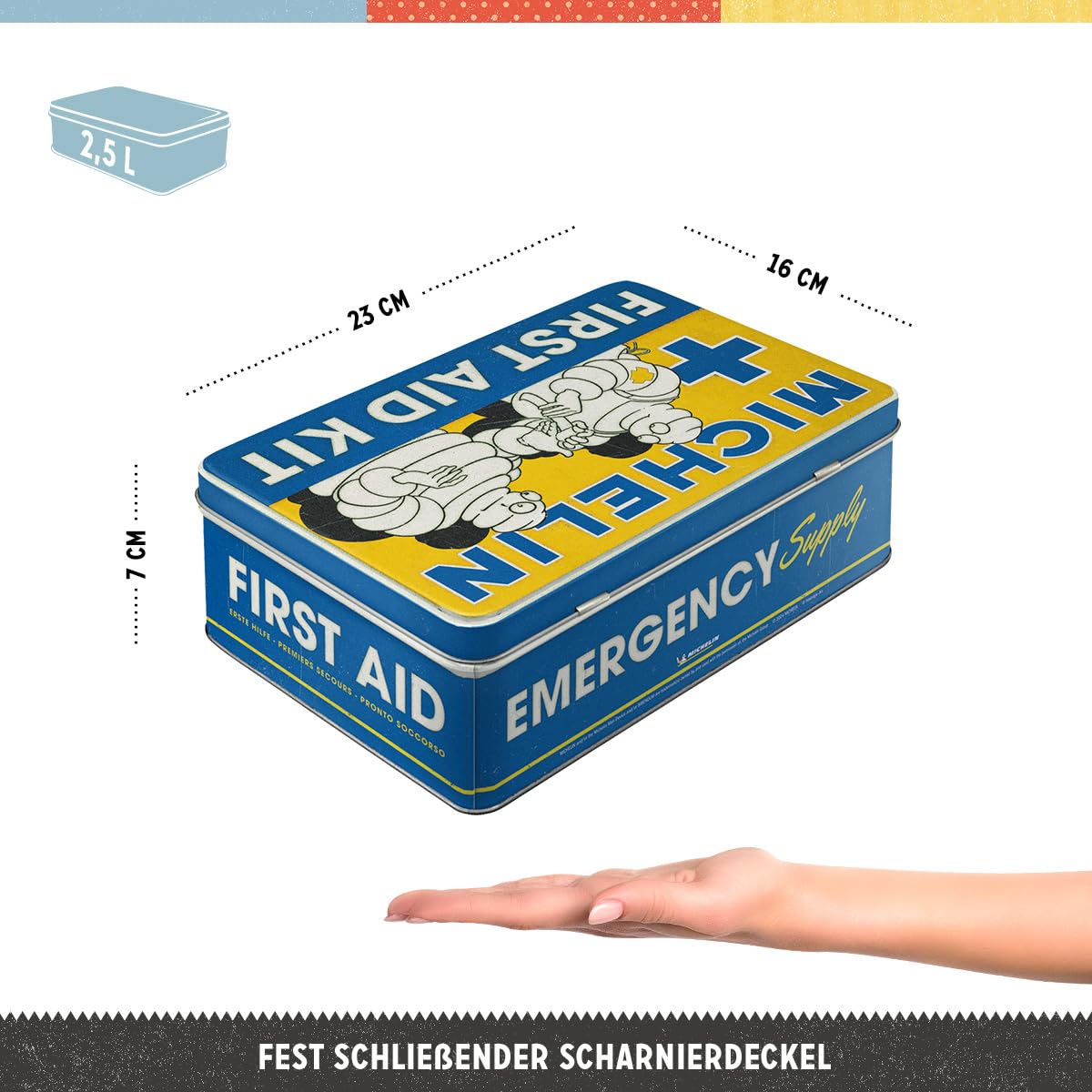 Nostalgic-Art Triumph Vorratsdose - 2,5 L Retro-Blechdose Mit Deckel, Offizielles Lizenzprodukt