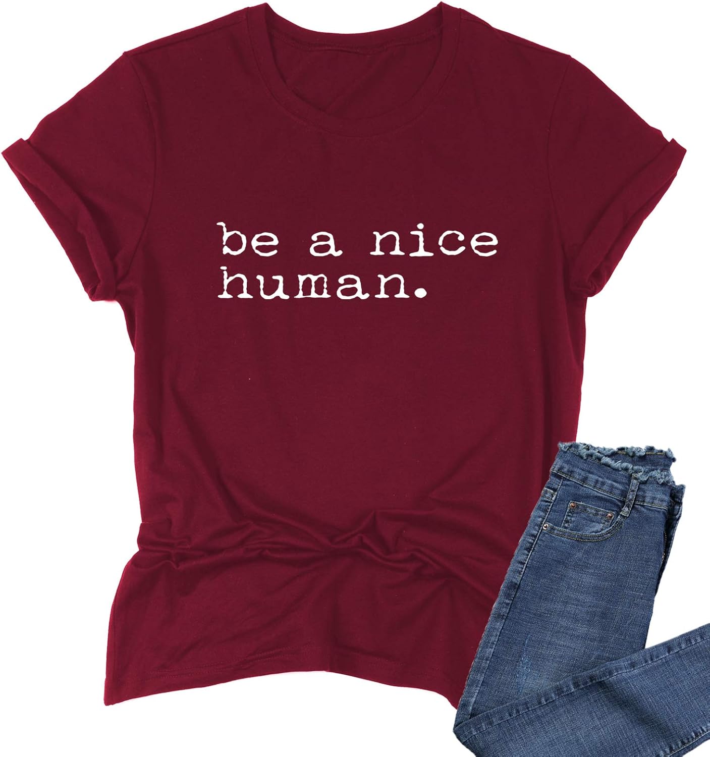 BABEGO Womens Cute Funny T-Shirts Graphic Tees Short Sleeve Tops