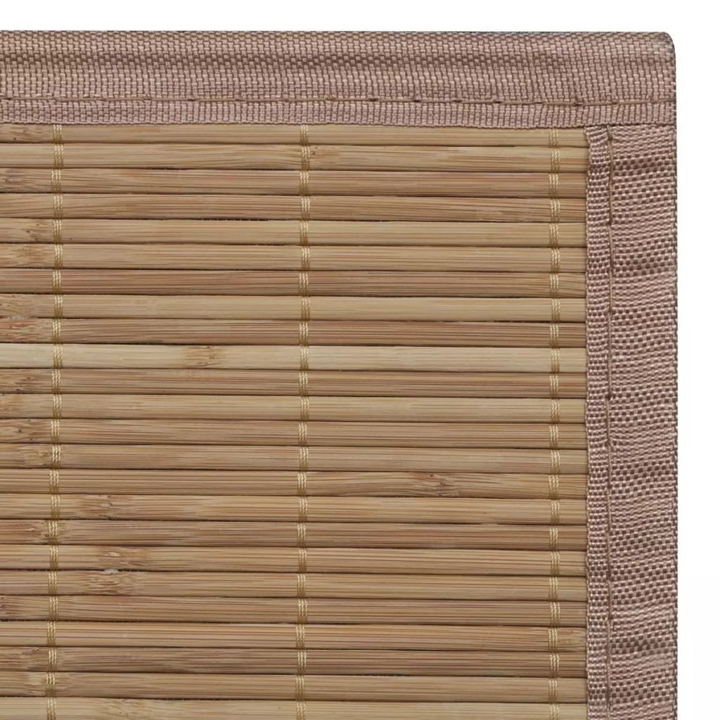 MOONAIRY Tapis en Bambou Tapis Naturel Tapis Bambou Tapis Antidérapant en Bambou Naturel Idéal pour Le Salon Tapis rectangulaire Marron Bambou 120 x 180 cm