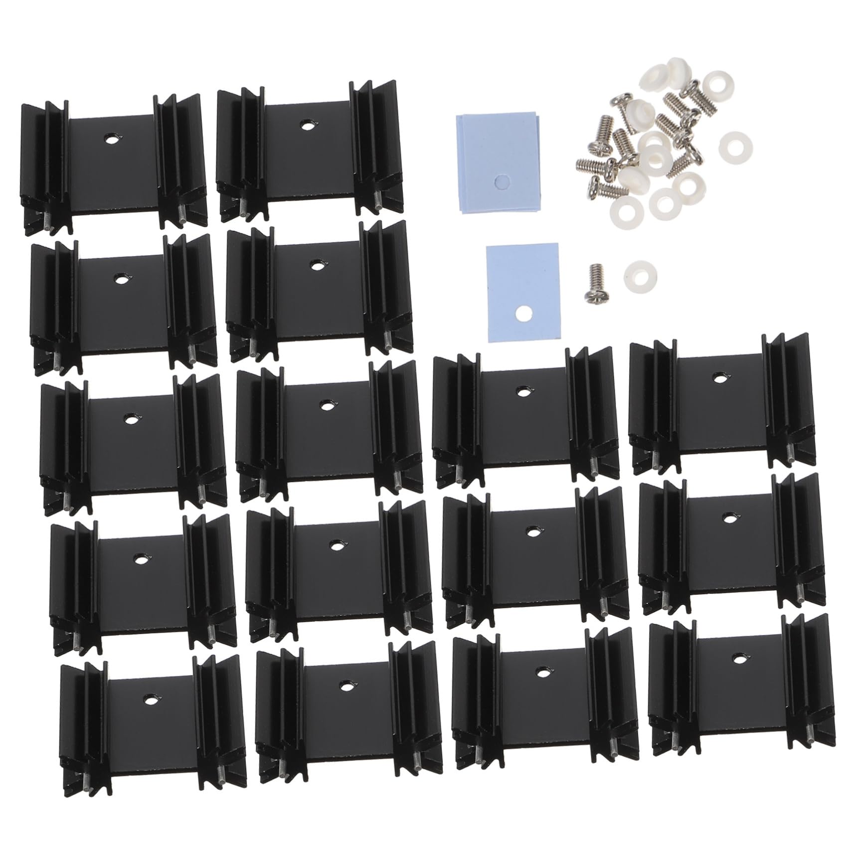 Balacoo Electronics Cooling Kit 40pcs To-220 Aluminum Heat Sinks Heat Sink Block Random