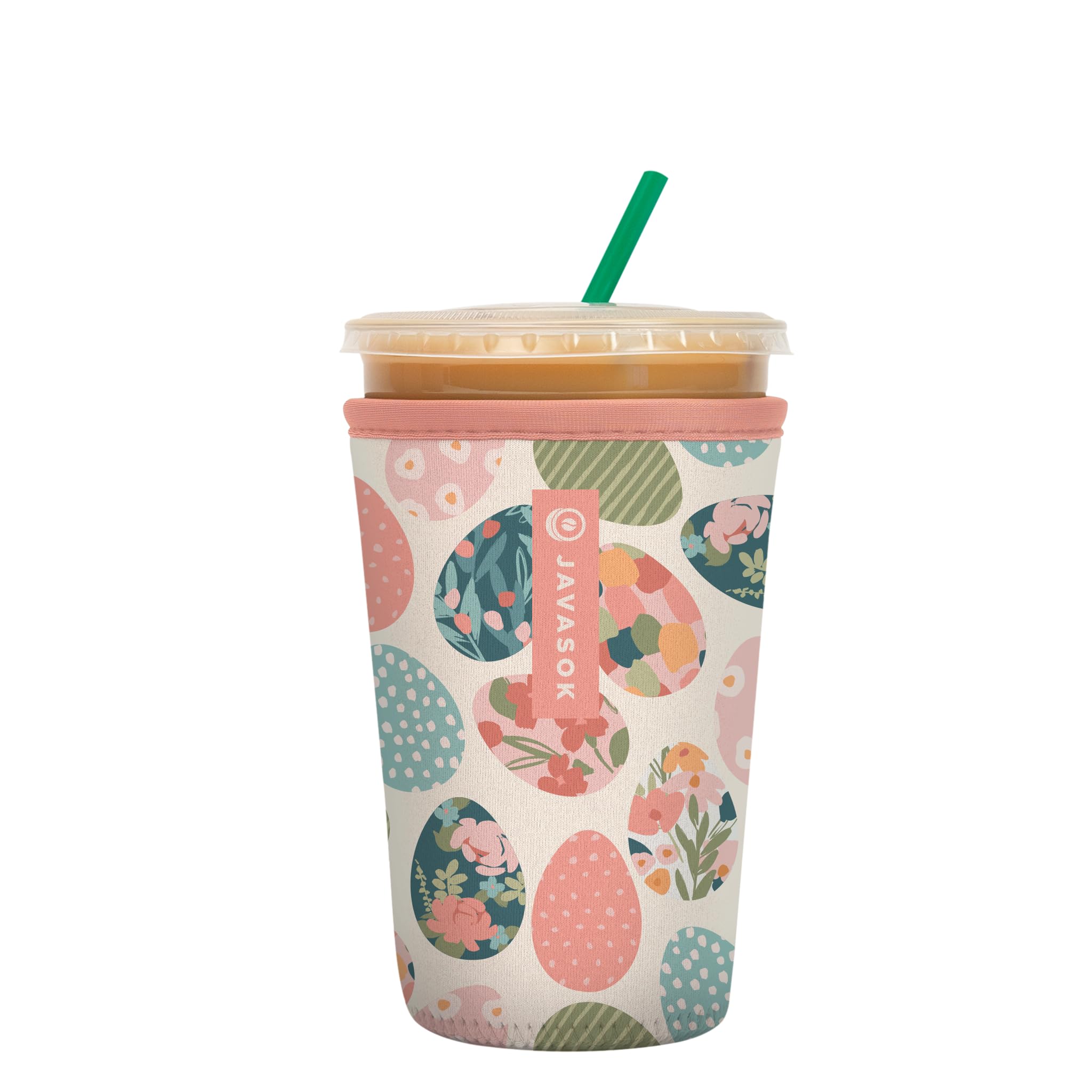 Sok It JavaSok Iced Coffee &amp; Cold Soda Insulated Neoprene Cup Sleeve (Hidden Treasures, Medium: 22-28oz)