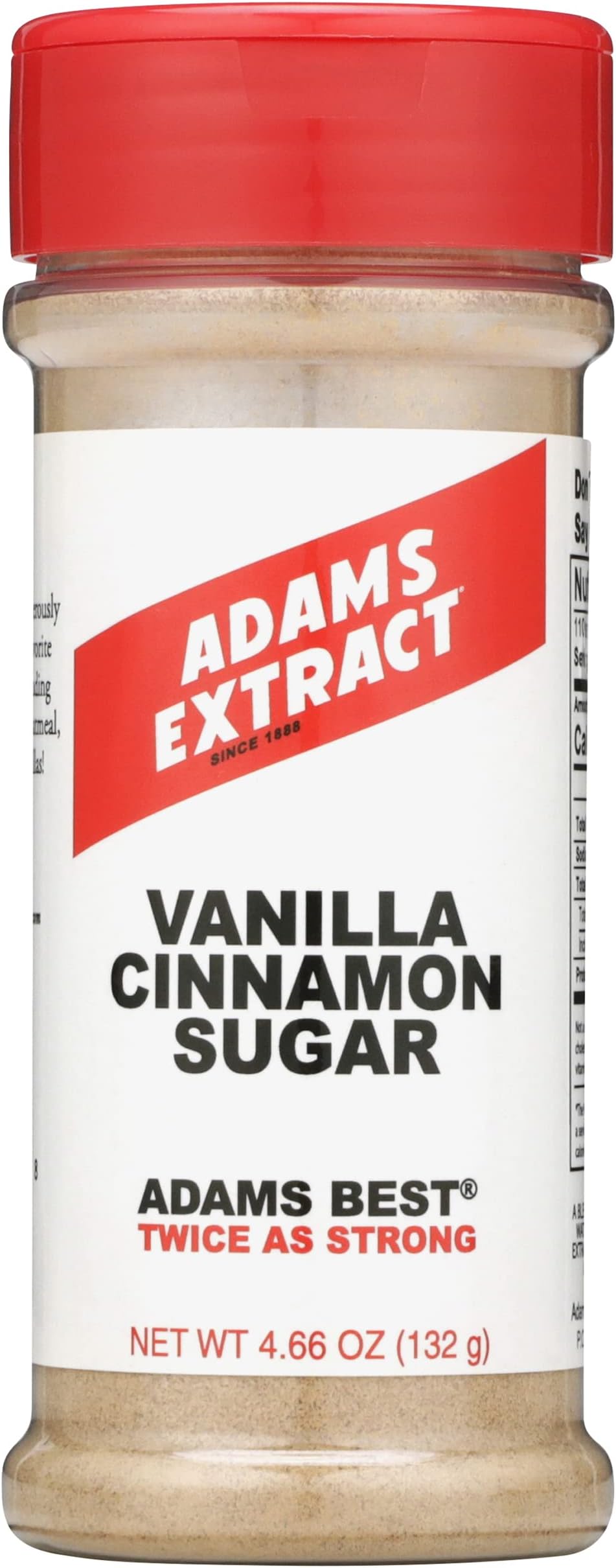 Adams Best Vanilla Cinnamon Sugar, 4.66 OZ Bottle (Pack of 1)