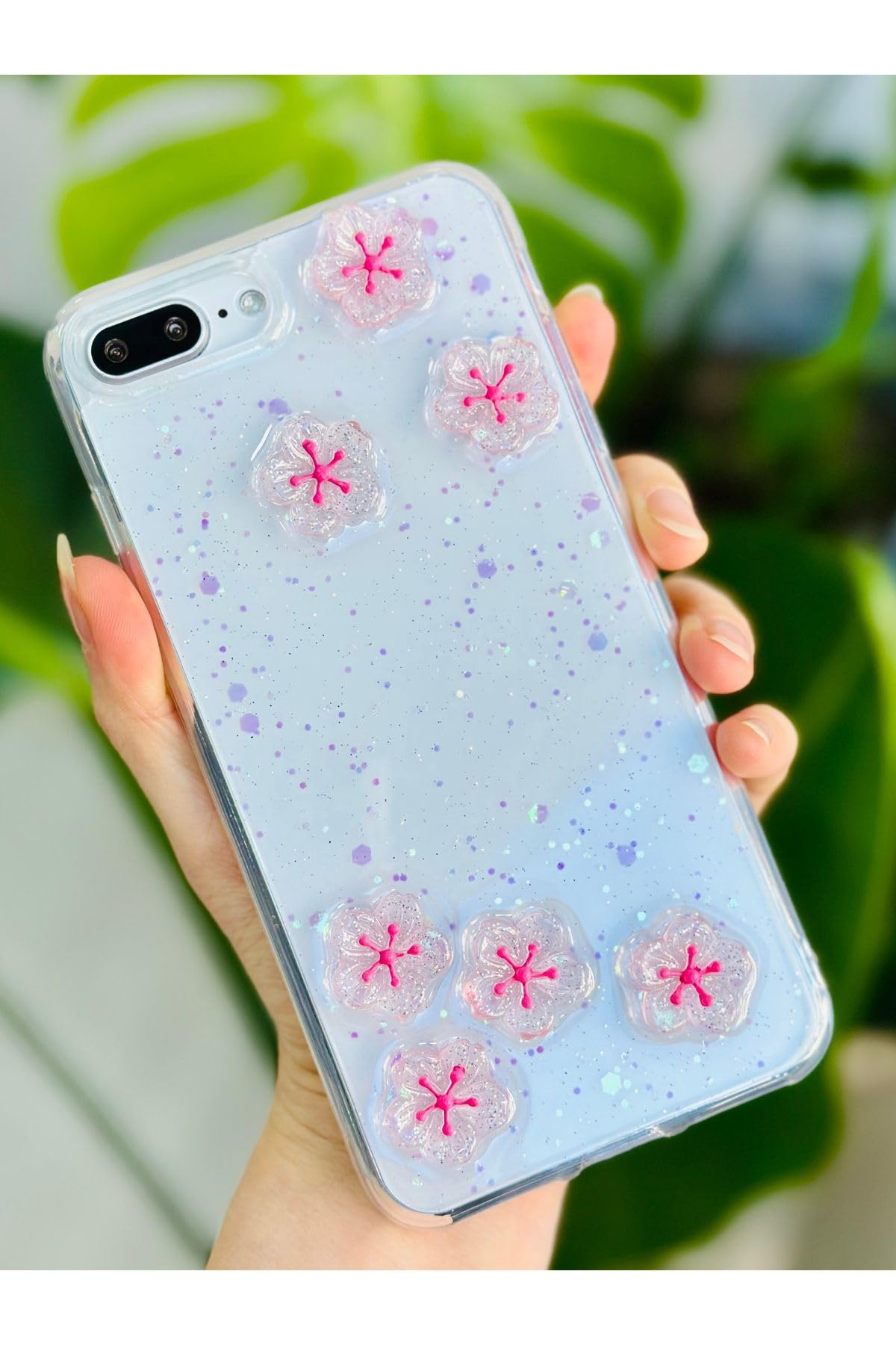Go Aksesuar Iphone 7 Plus Ve 8 Plus ile Uyumlu Sakura 3d Oyuncak Tasarım Kılıf