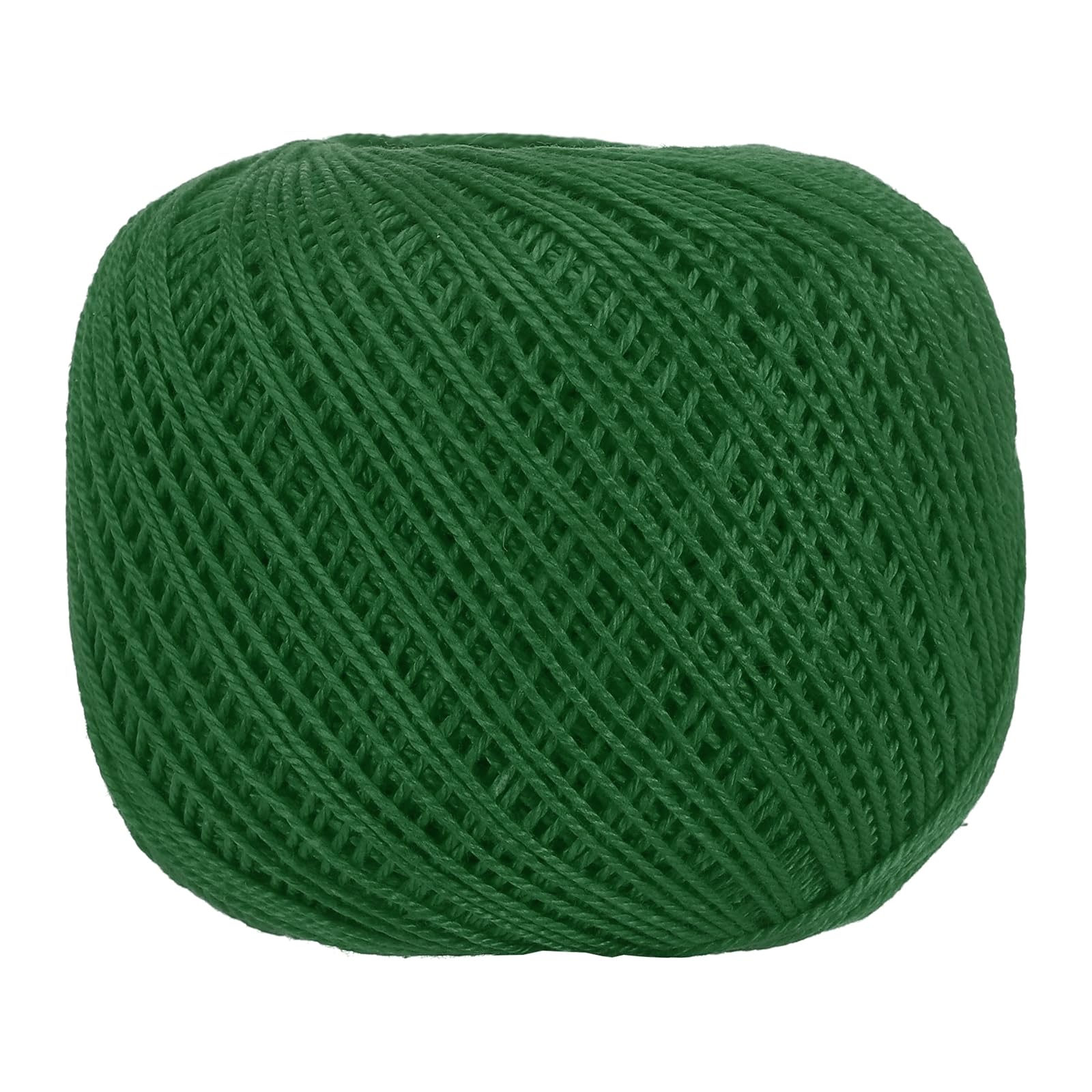 sourcing map 164 Yards Size 3 Green Pearl Cotton Crochet Thread Lace Weight Yarn Tatting Thread for Crocheting Knitting Embroidery Sewing