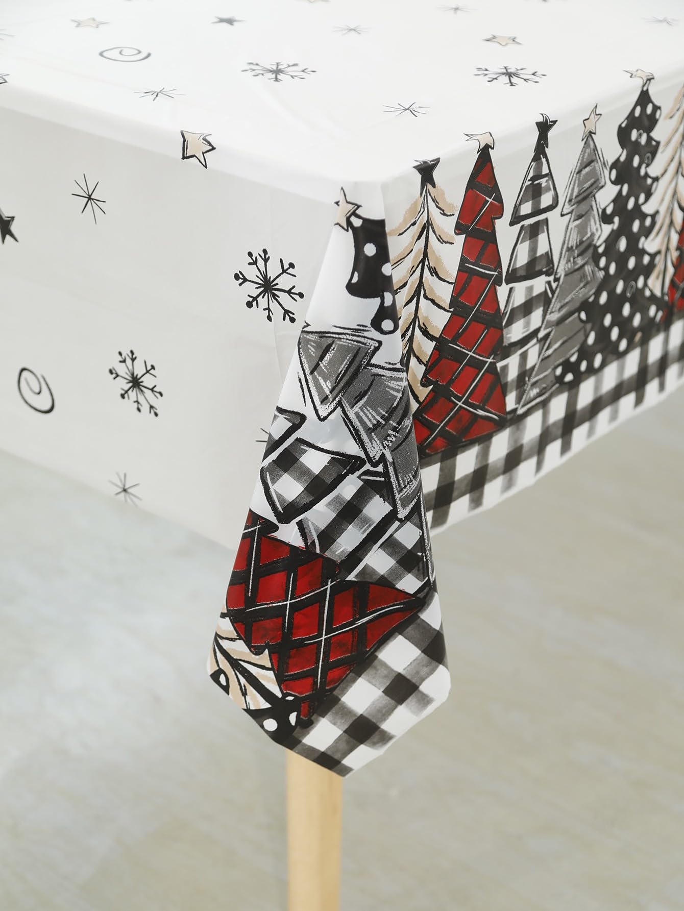 KIZAMI 2-12 Uds 137 * 274cm Mantel de Fiesta Rectangular Rojo Impermeable, cubiertas de mesa de plástico desechables y duraderas Para eventos, cumpleaños, bodas