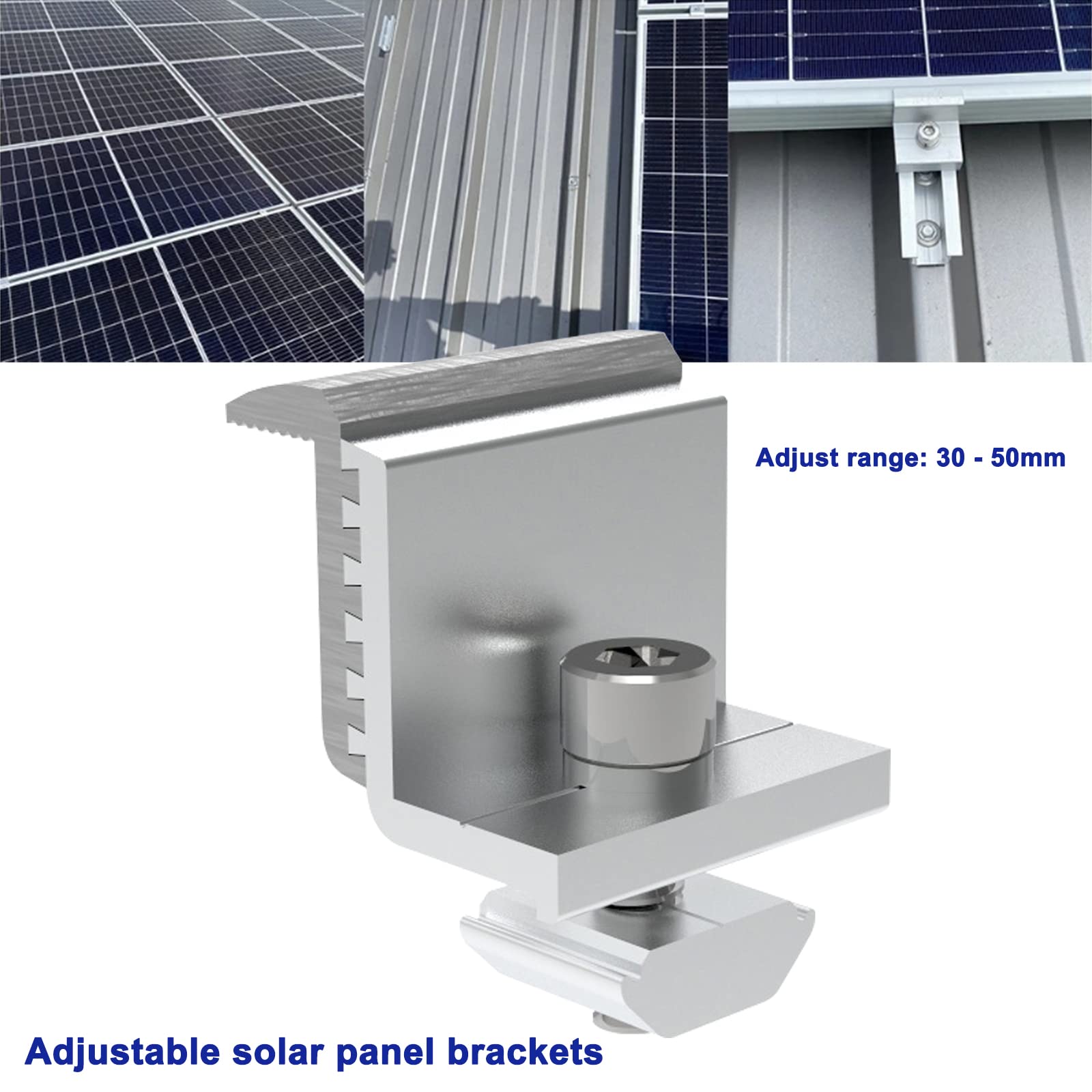 Kit De 4 Pièces De Pince De Pliage De Toit, Pince De Joint Debout En Acier Inoxydable 304, Support De Panneau Solaire, Fixation Panneau Solaire Camping Car, Pince Photovoltaïque