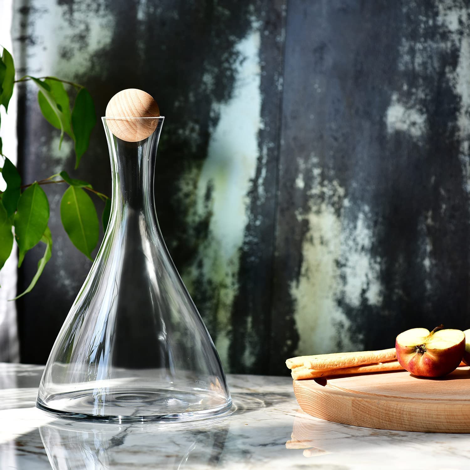 Krosno Jarra para vino/decantador | 1000 ml | Colección Avant-garde | Perfecta para casa, restaurantes y fiestas | Cristal sin plomo