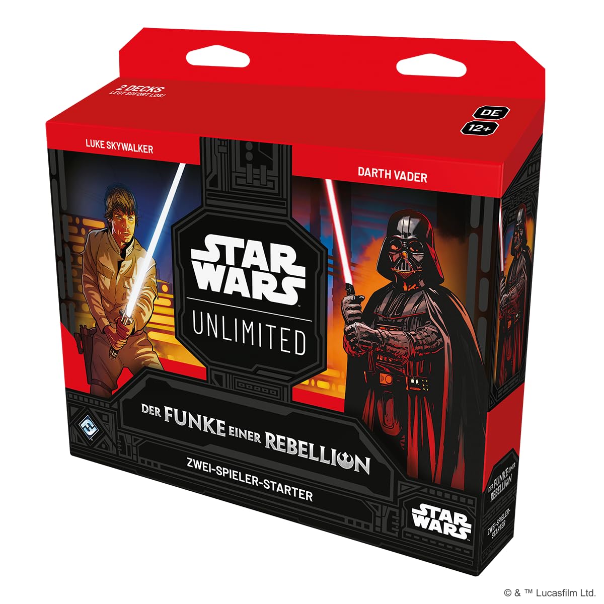 Star Wars: Unlimited Der Funke einer Rebellion ZWEI-SPIELER-STARTER – Lernen, kämpfen, sammeln! Trading Card Game, Alter 12+, 2 Spieler, 20 Minuten, von Fantasy Flight Games, Deutsch