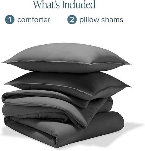 Miniatura 4 de Bare Home Juego de edredón, tamaño Queen, ultrasuave, alternativa de plumón de ganso, serie 1800 premium, edredón cálido para todas las estaciones