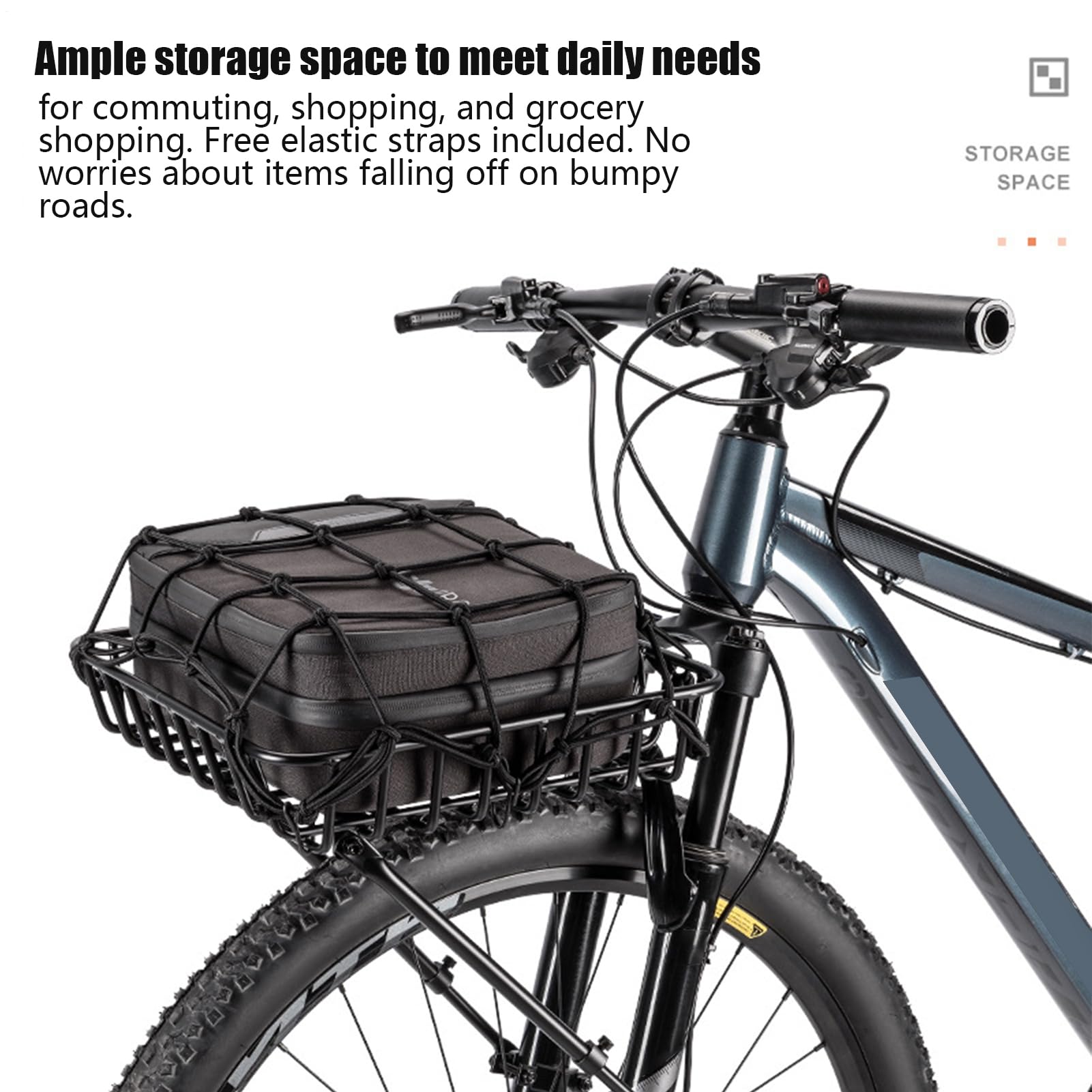 Cestino Bici Anteriore Grande Capacità Leghe di Alluminio