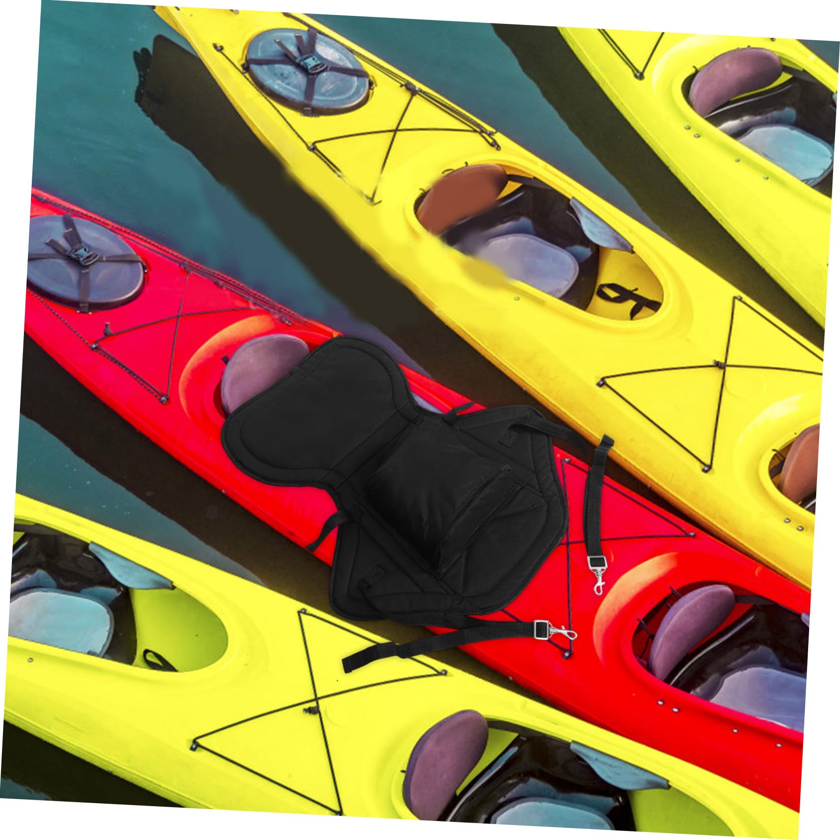Asiento Inflable para Kayak Diseño Ergonómico y Tela Oxford Resistente, Cojín de Respaldo Acolchado para Uso Exterior en Actividades al Aire Libre