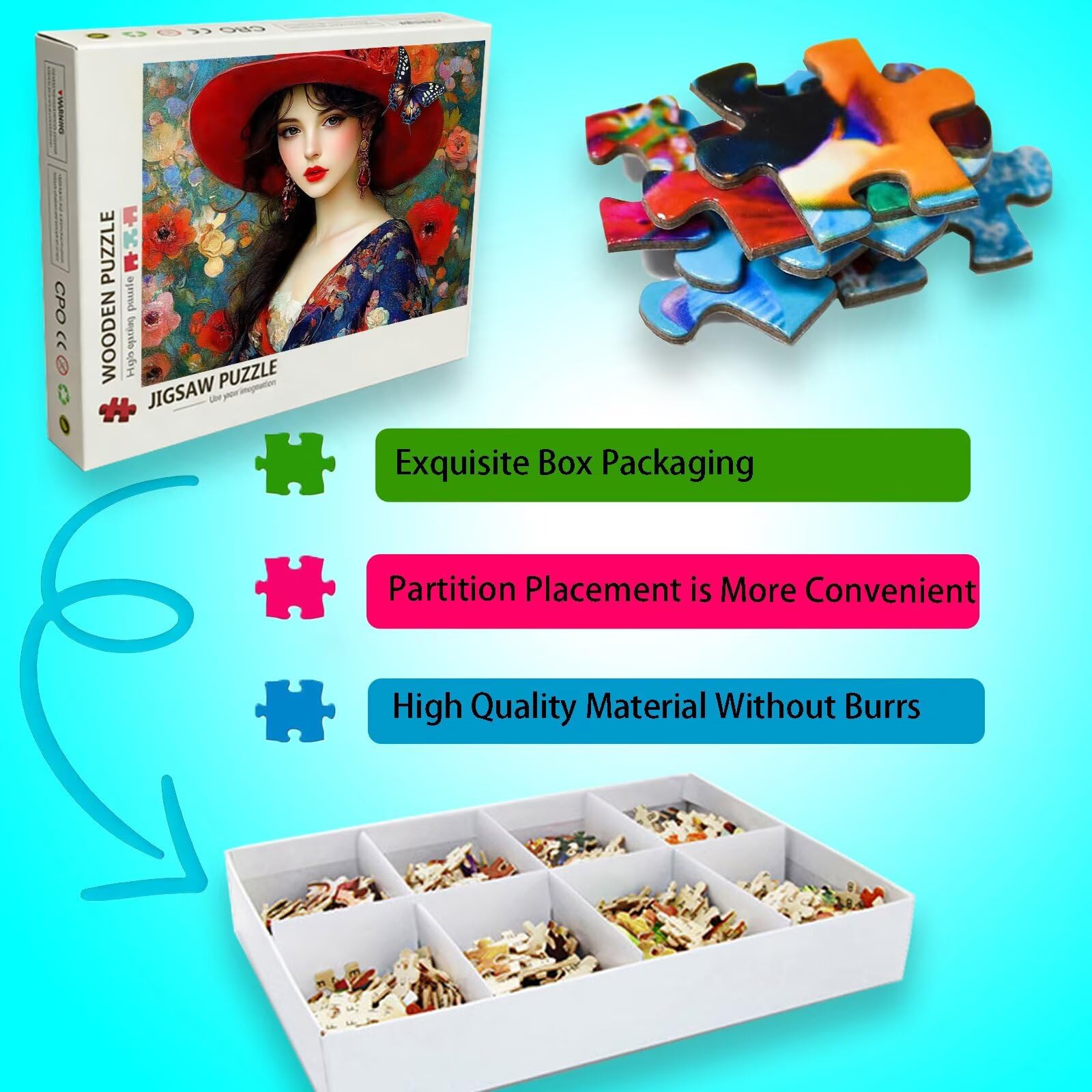 6000 sztuk puzzli dla dorosłych – drewniane puzzle dla dorosłych – puzzle kwiatowe 180 x 100 cm – gry dla dorosłych – dodatkowe zabawne wyzwania – kreatywne prezenty dla mężczyzn i kobiet 8p-540