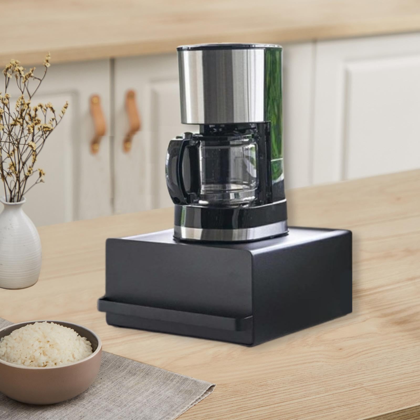 Caja para Guardar Cápsulas de Café, Elegante Soporte para Cafetera, Negro, Individual