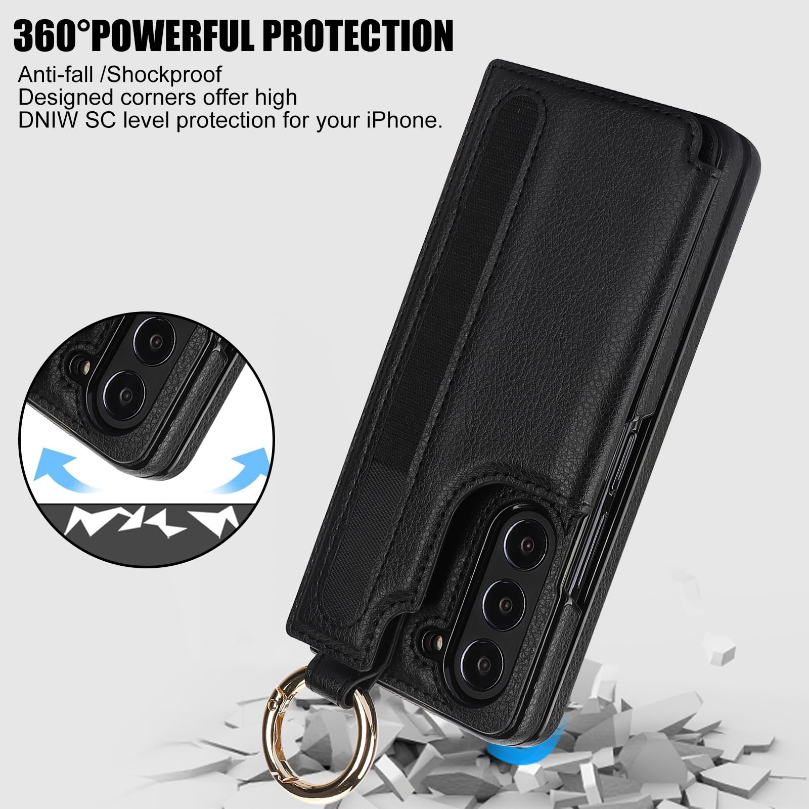 Etui portfelowe na telefon komórkowy Samsung Galaxy Z Fold 8 Ultra z uchwytem na długopis S i uchwytem na kartę kredytową, przegródką na gotówkę, przednią osłoną ekranu ze szkła hartowanego i