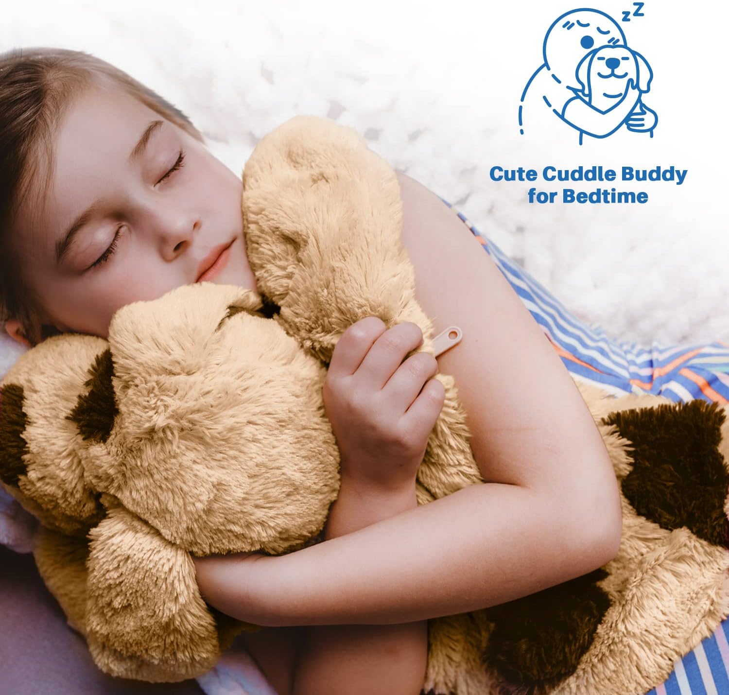 Weighted Stuffed Animals for Anxiety by Lakikid, 5 lbs Weighted Lap Pad for Kids & Adults Best Multi Sensory Experience for Calm & Focus On The Go