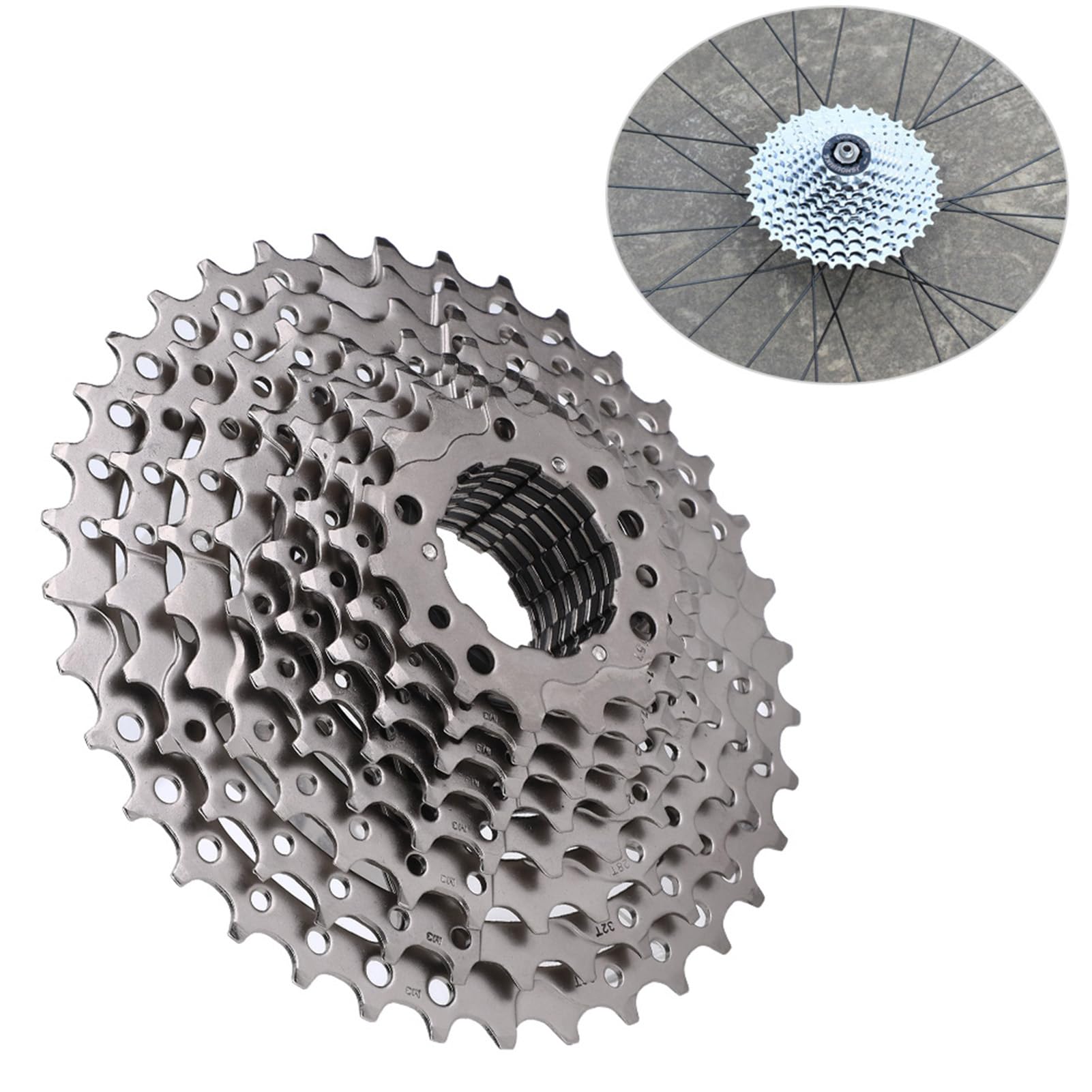 Cassette 9 Vitesses 11-32T Pour VTT - Roue Libre En Acier Chrome-molybdène Doré - Remplacement Facile Et Durable