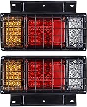 2PCS 40 LED Trailer Tail Lights Kit with Iron Net Compatible with Isuzu NPR NPR-HD NRR NQR NKR NHR FSR FRR Truck LED Trailer Lights, HWD001
