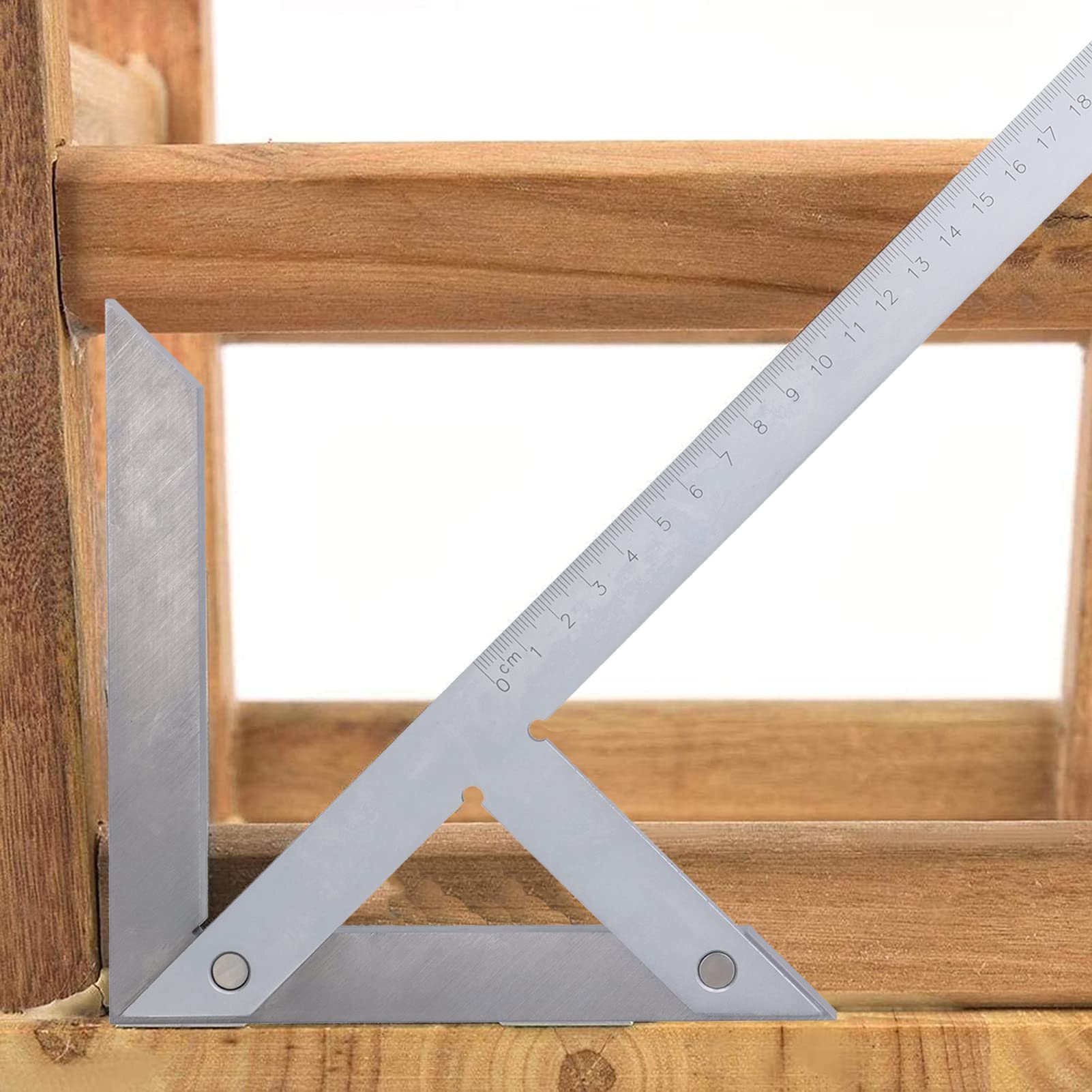 Righello ad alta precisione, centro in acciaio inossidabile per la lavorazione dell'hardware e la marcatura angolare, scala incisa, durevole e abrasione