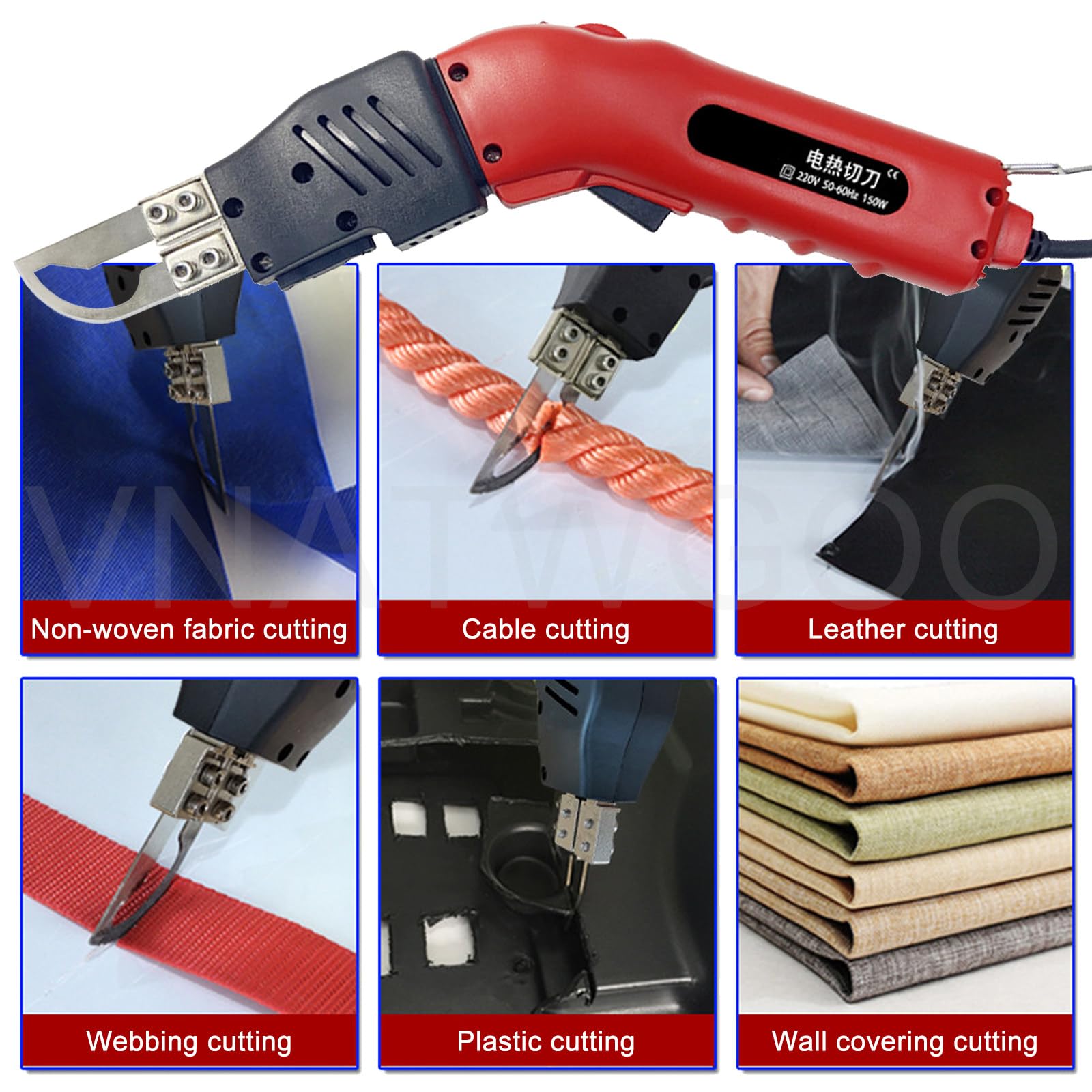 Professionelles Tragbares 80-W-HeißMesser, Elektrisches HeizschneidegeräT, FüR Vliesstoffe, Kabel Und Industrie