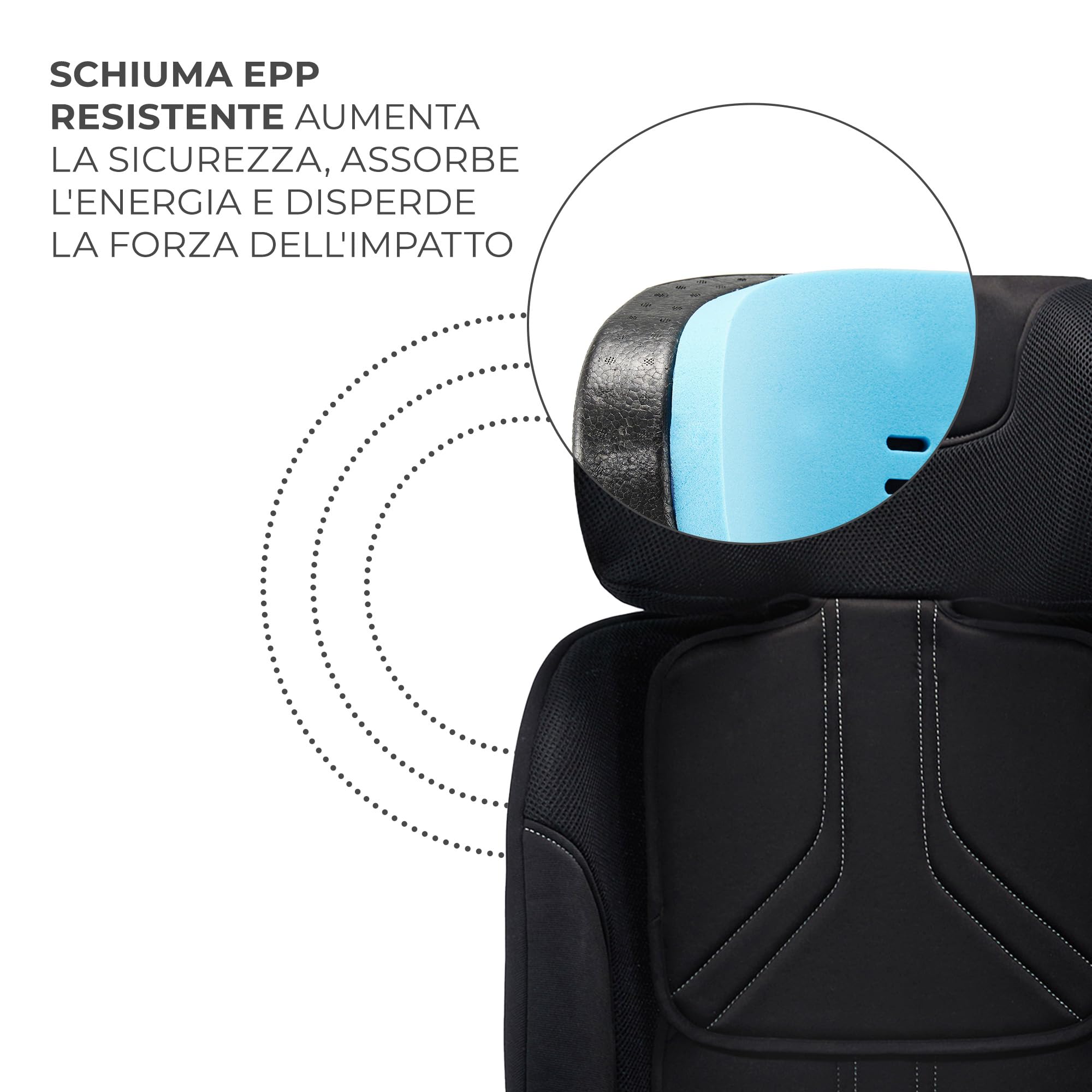 Kinderkraft XRIDER2 Seggiolino auto 0-21 kg, I-SIZE 40-150 cm, Seggiolino 360 girevole, con Isofix Base, Reclinabile Posizione sdraiata, FWF, RWF, reclining, Nero