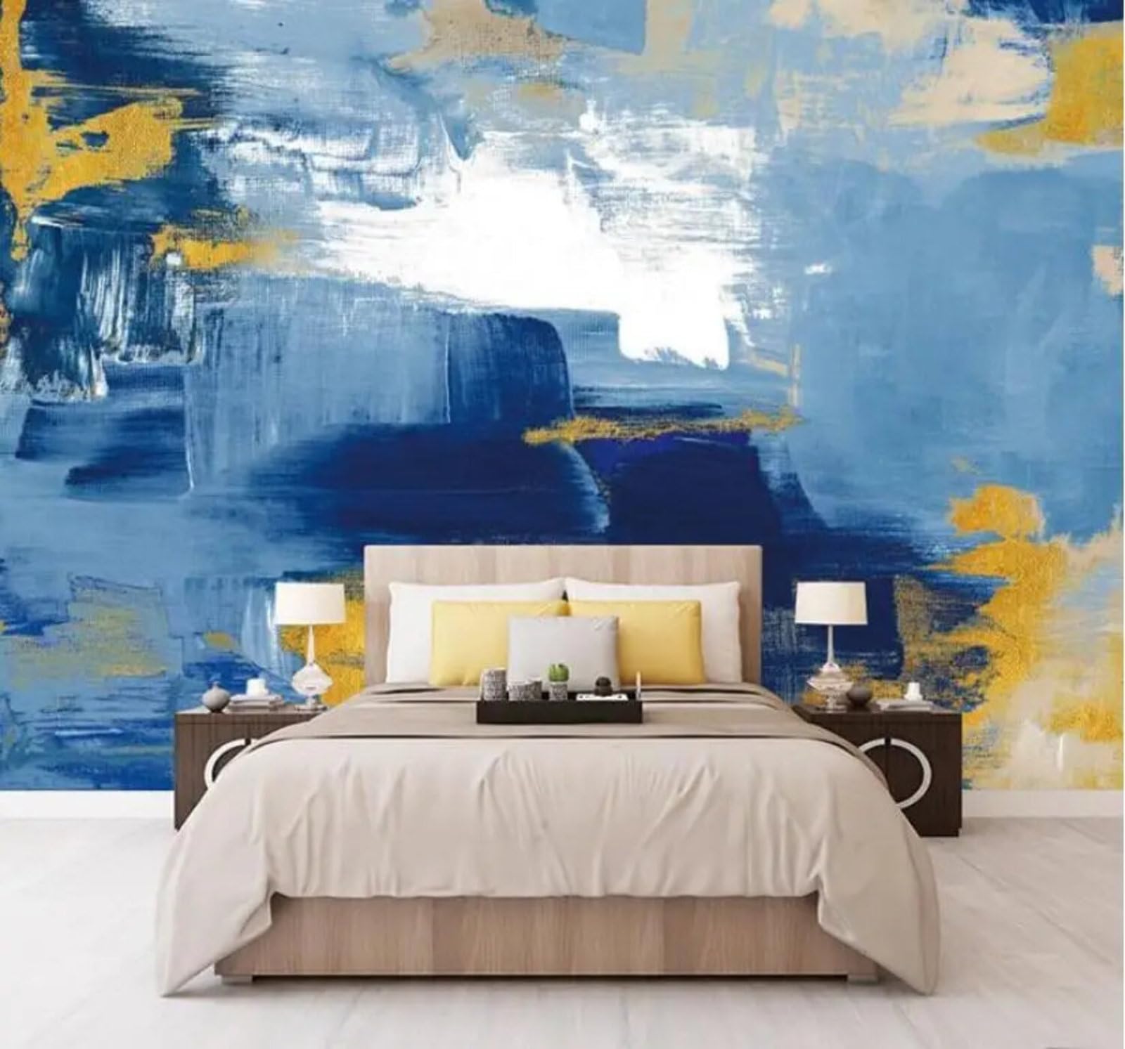 Xlming 350Cm×256Cm(B×H) Individuality Hand Drawn Graffiti Art Abstract 3D Wallpaper Premium Textured Silk Study Dining Living Room Bedroom Sofa Tv Wall Easy Install-350Cm×256Cm